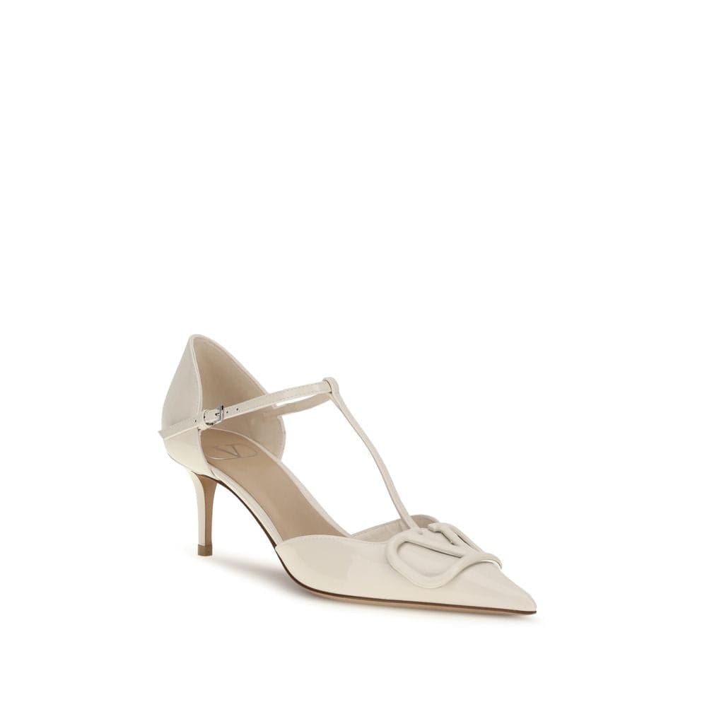 Valentino Garavani Beige Calf Leather Bos Taurus High Heel Pumps - 2