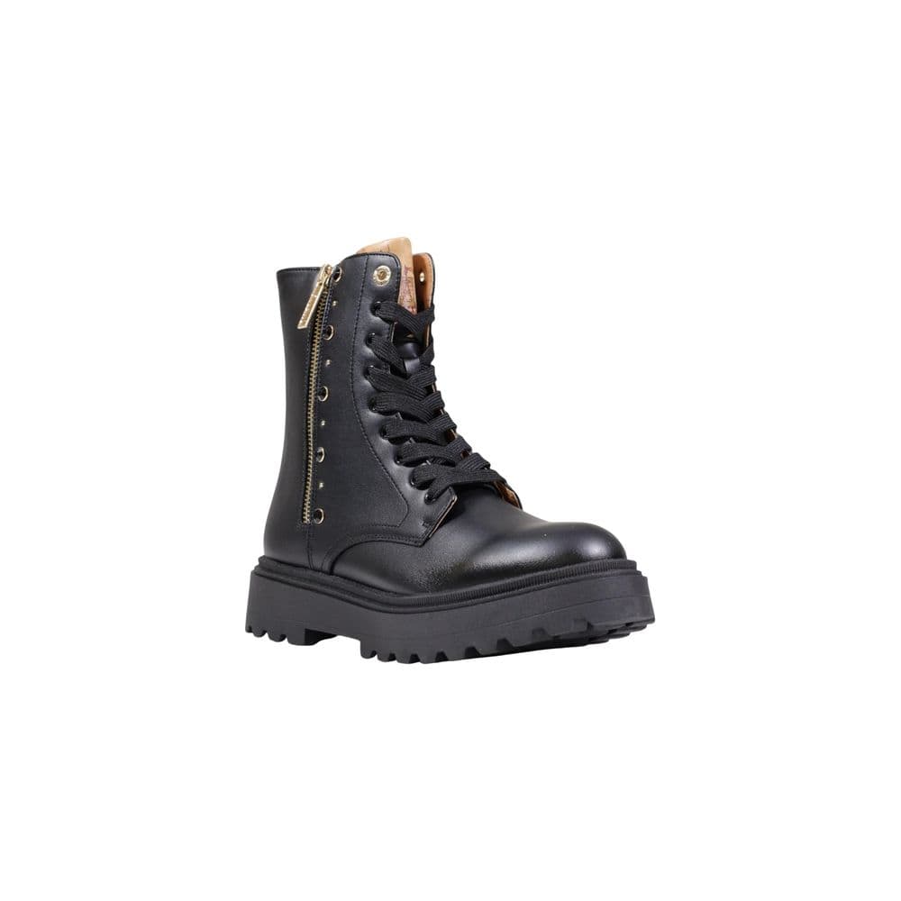 Alviero Martini Prima Classe Black Polyethylene Lace-Up Boots - 2