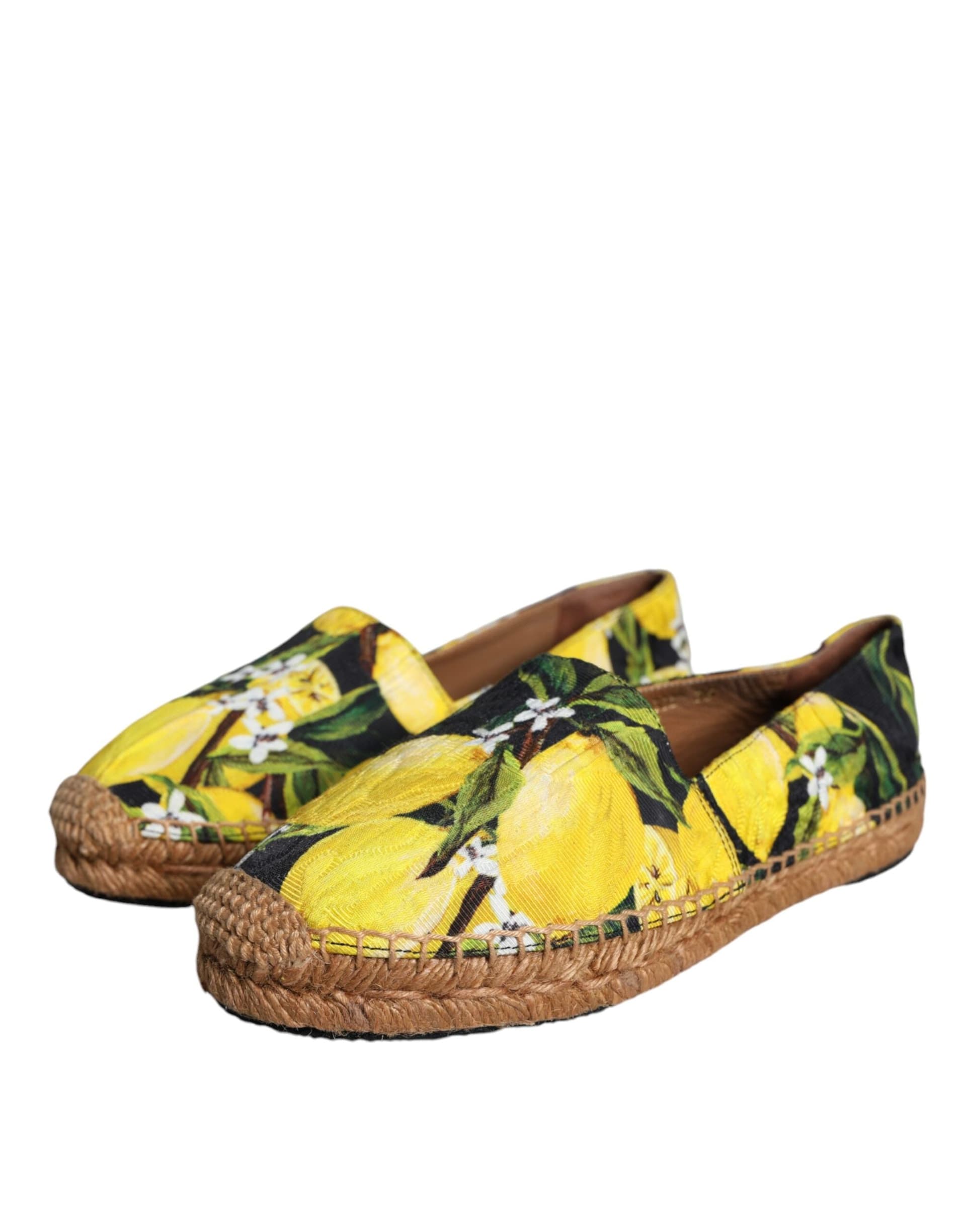 Dolce & Gabbana Multicolor Lemon Slip On Espadrilles Shoes - 2