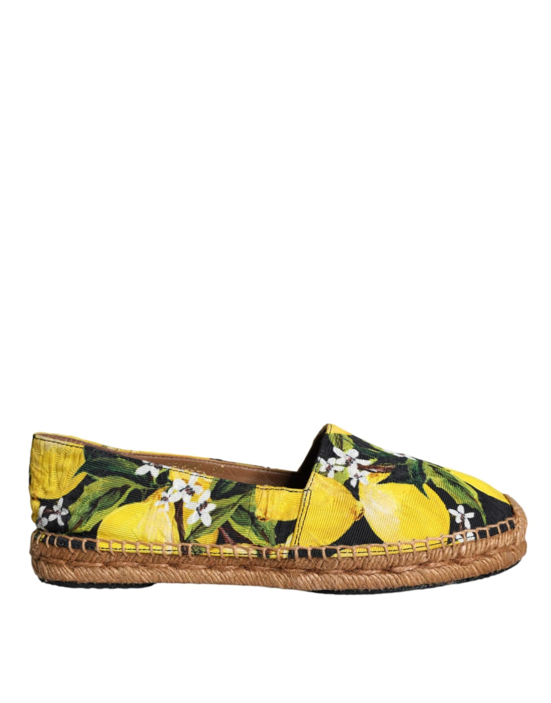 Dolce & Gabbana Multicolor Lemon Slip On Espadrilles Shoes - 4