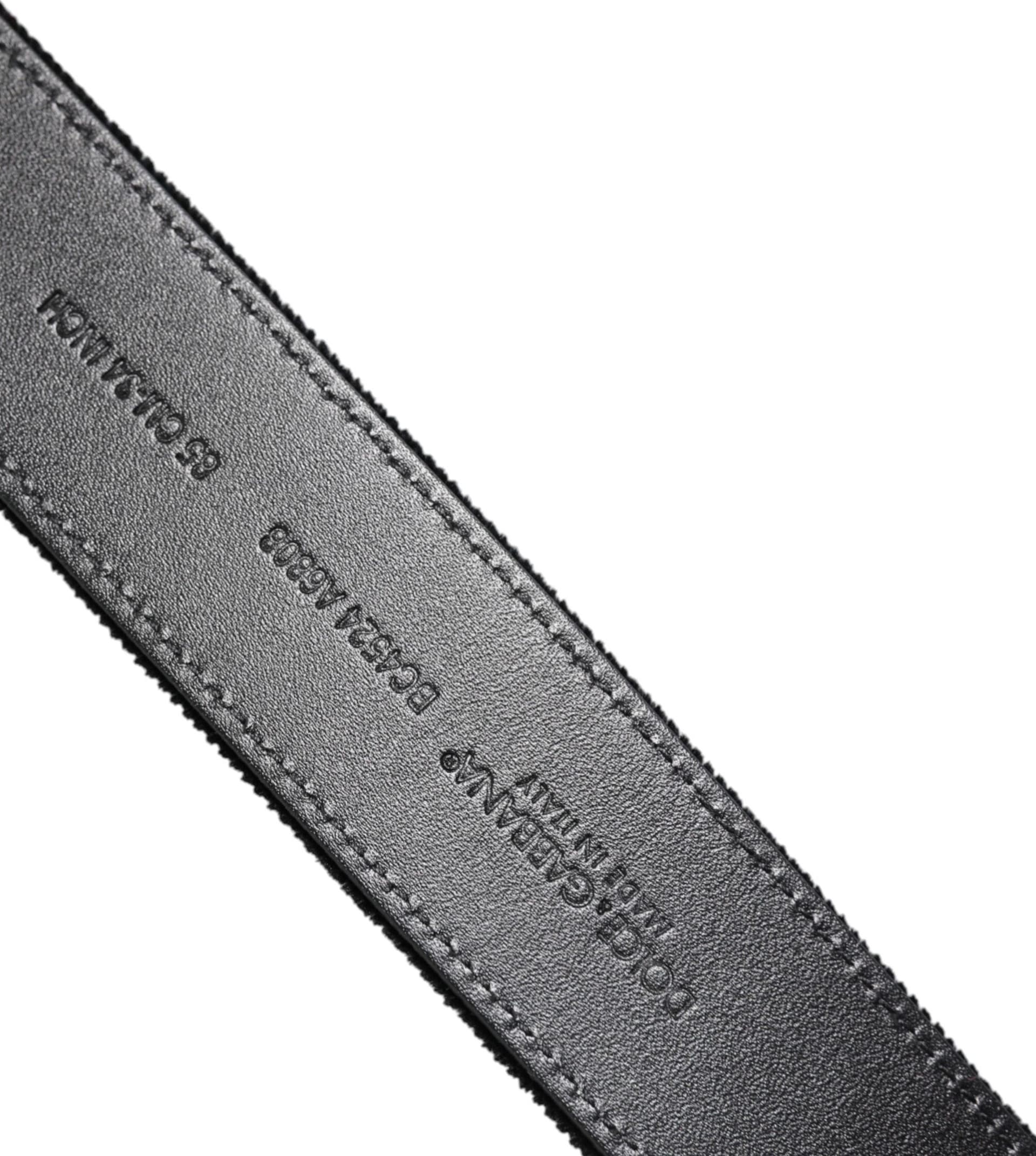 Dolce & Gabbana Black Cotton Silver Metal Buckle Belt - 5