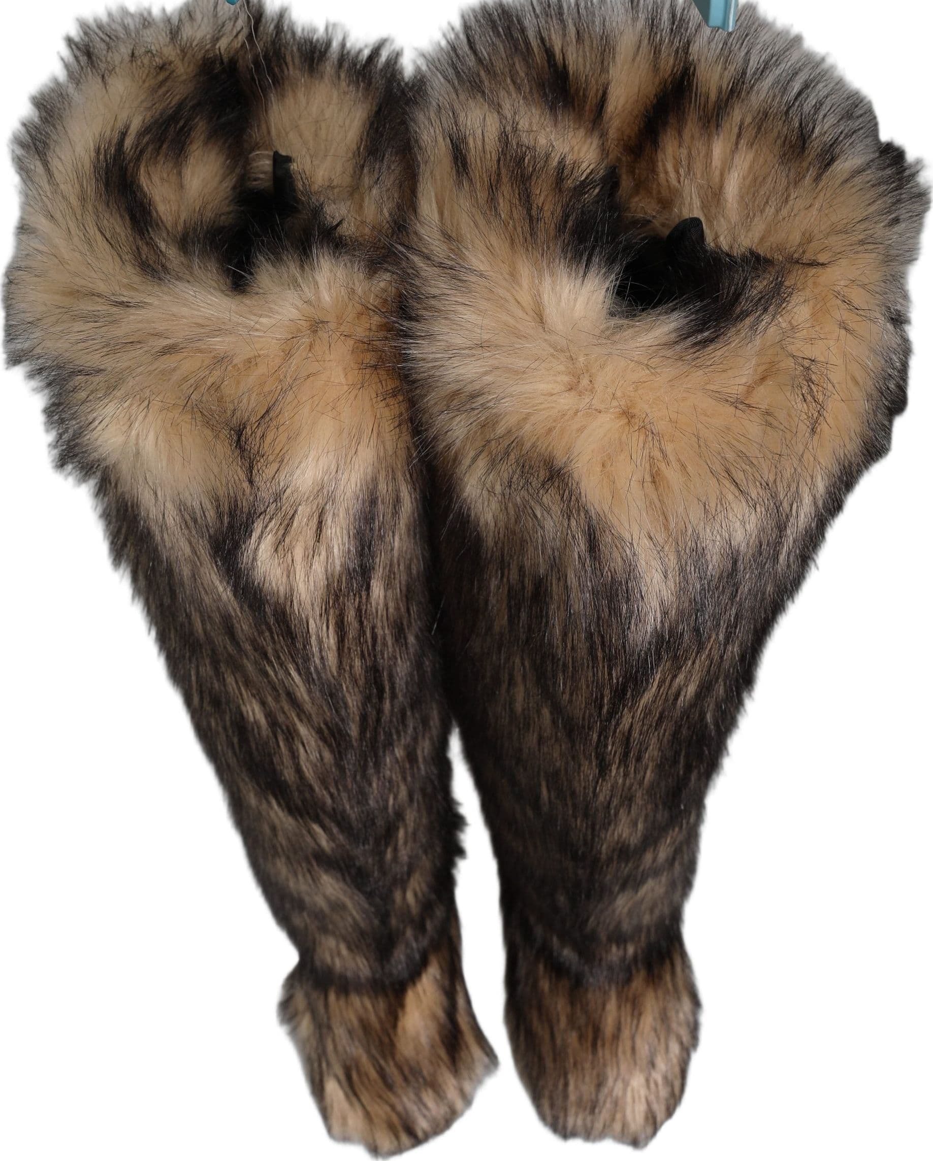 Dolce & Gabbana Brown Faux Skim Ski Fur Knee High Boots Shoes - 3