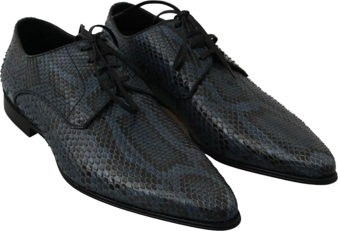 Dolce & Gabbana Blue Python Leather Snakeskin Shoes - 2