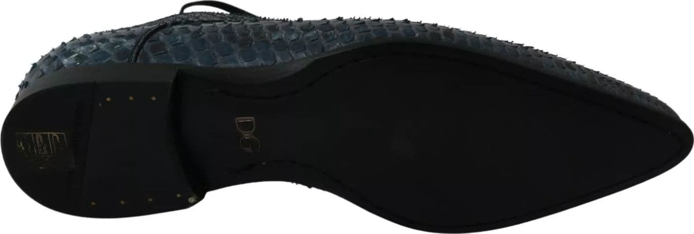 Dolce & Gabbana Blue Python Leather Snakeskin Shoes - 5