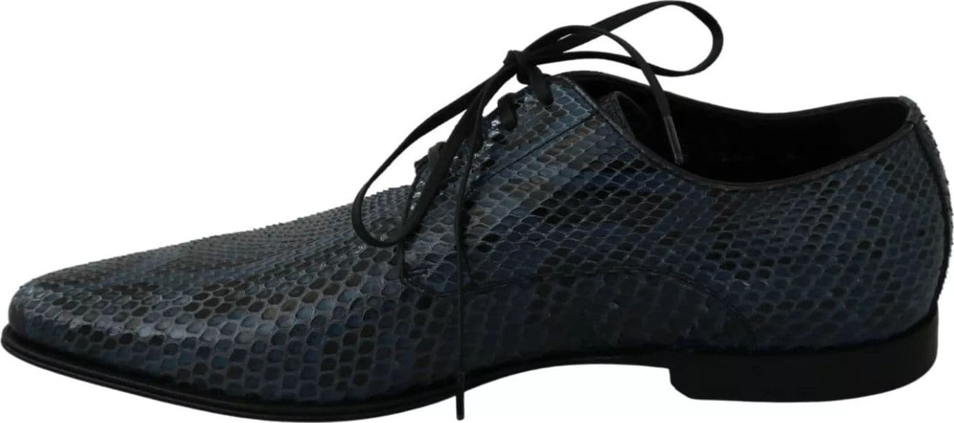 Dolce & Gabbana Blue Python Leather Snakeskin Shoes - 6