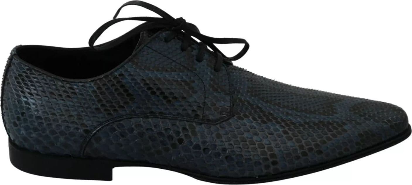 Dolce & Gabbana Blue Python Leather Snakeskin Shoes - 7