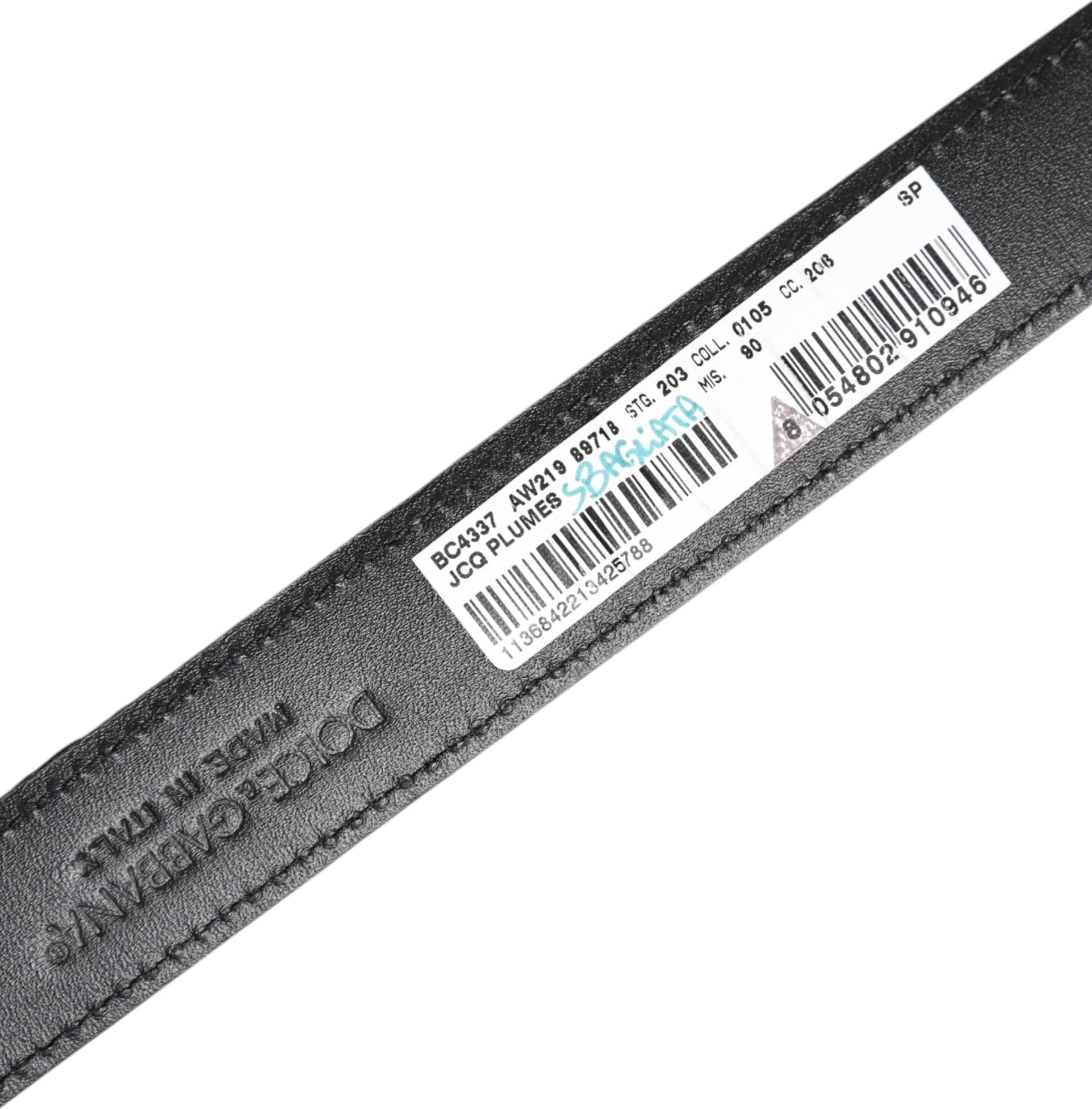 Dolce & Gabbana Multicolor Jacquard Leather Metal Buckle Belt - 5