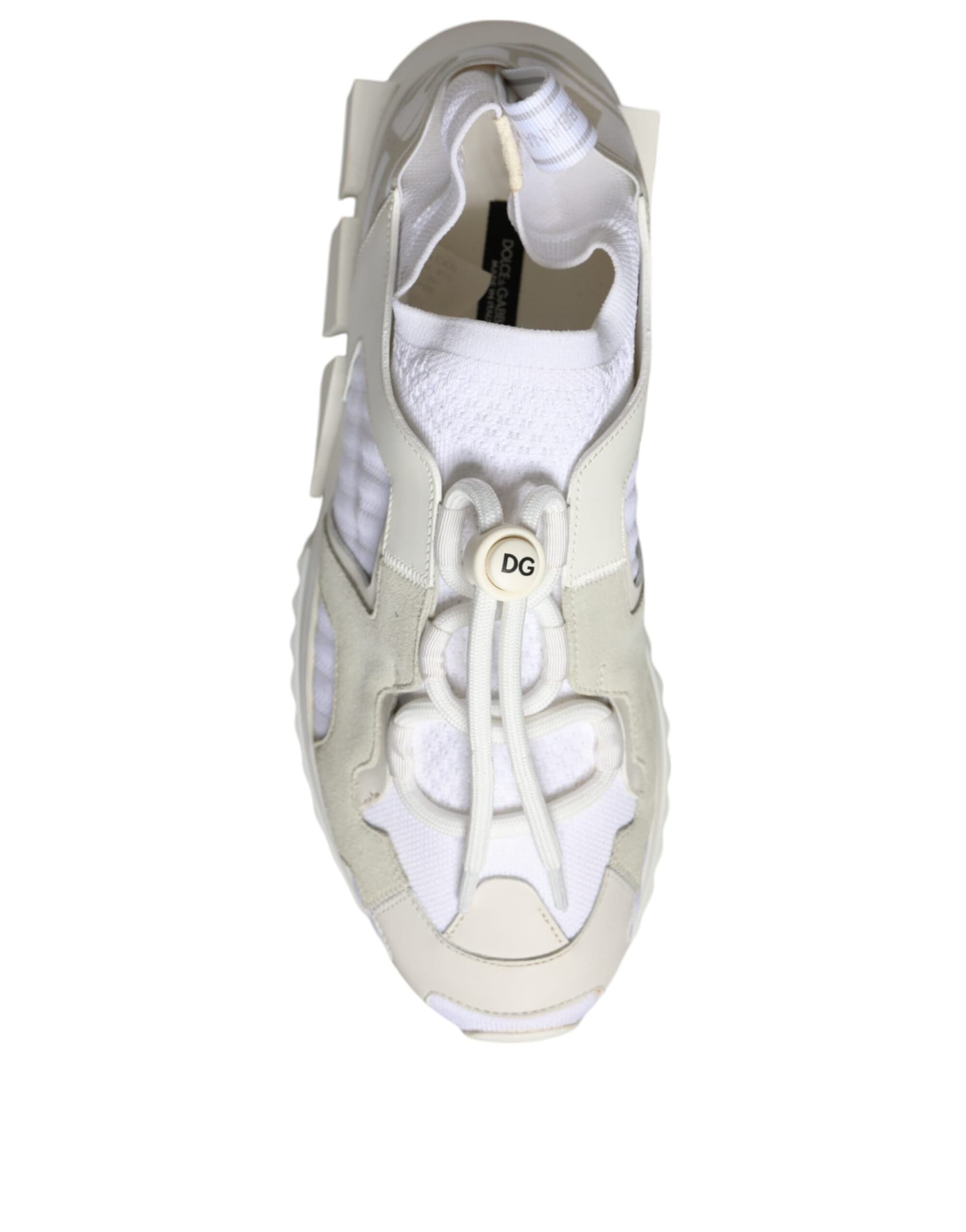 Dolce & Gabbana White Mesh Sorrento Trekking Sneakers Shoes - 5