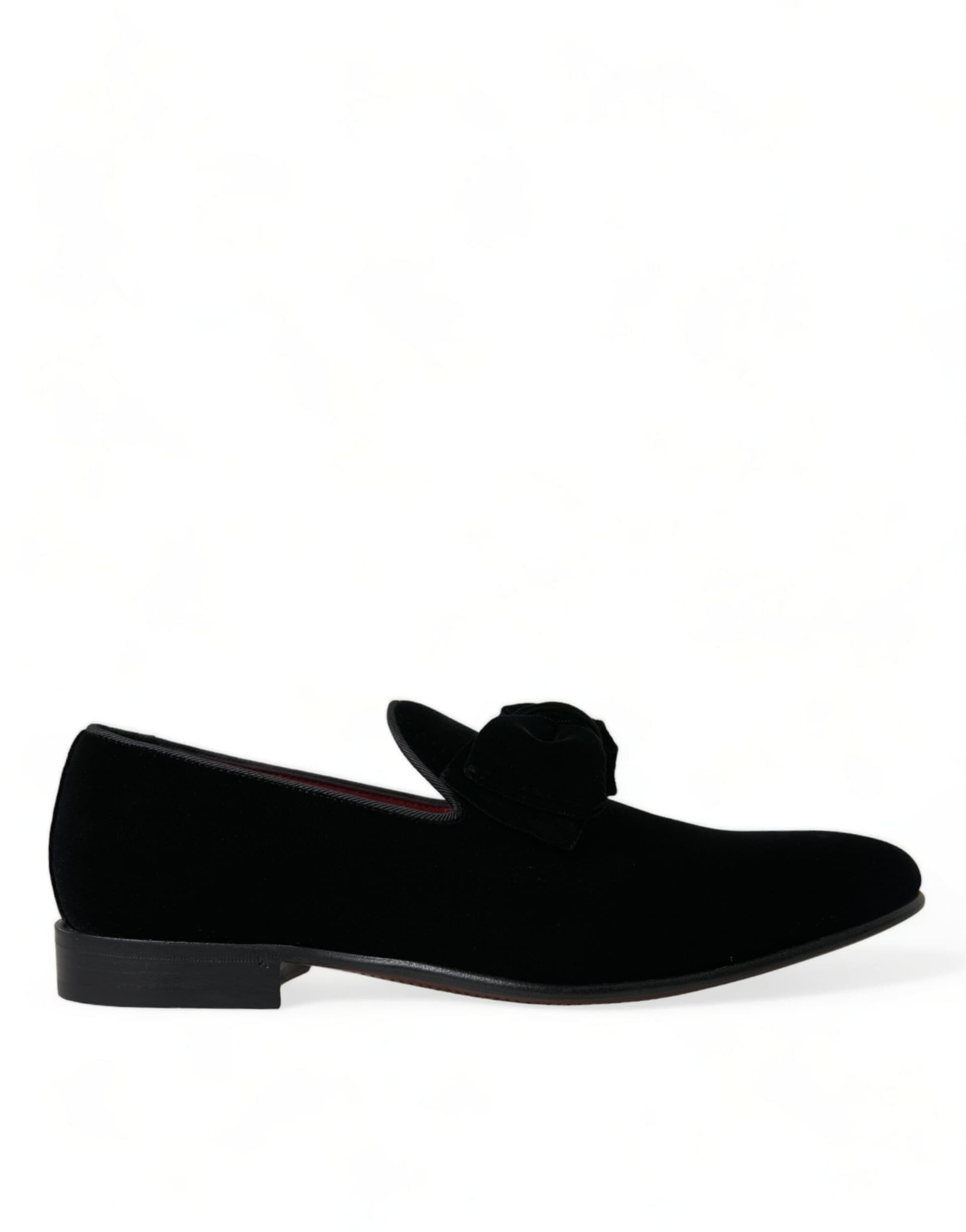 Dolce & Gabbana Black Velvet Loafers Formal Dress Shoes - 5