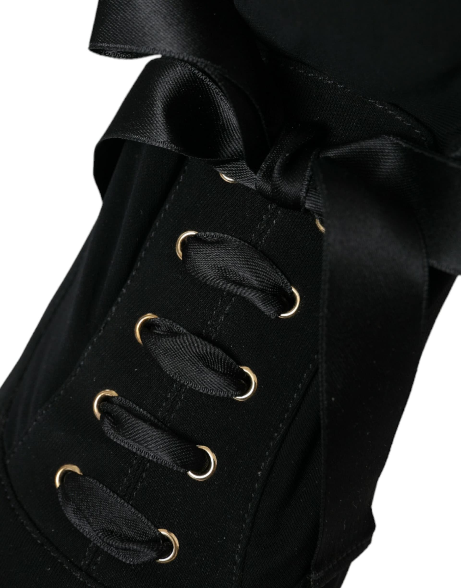 Dolce & Gabbana Black Stiletto Heels Mid Calf Boots Shoes - 6