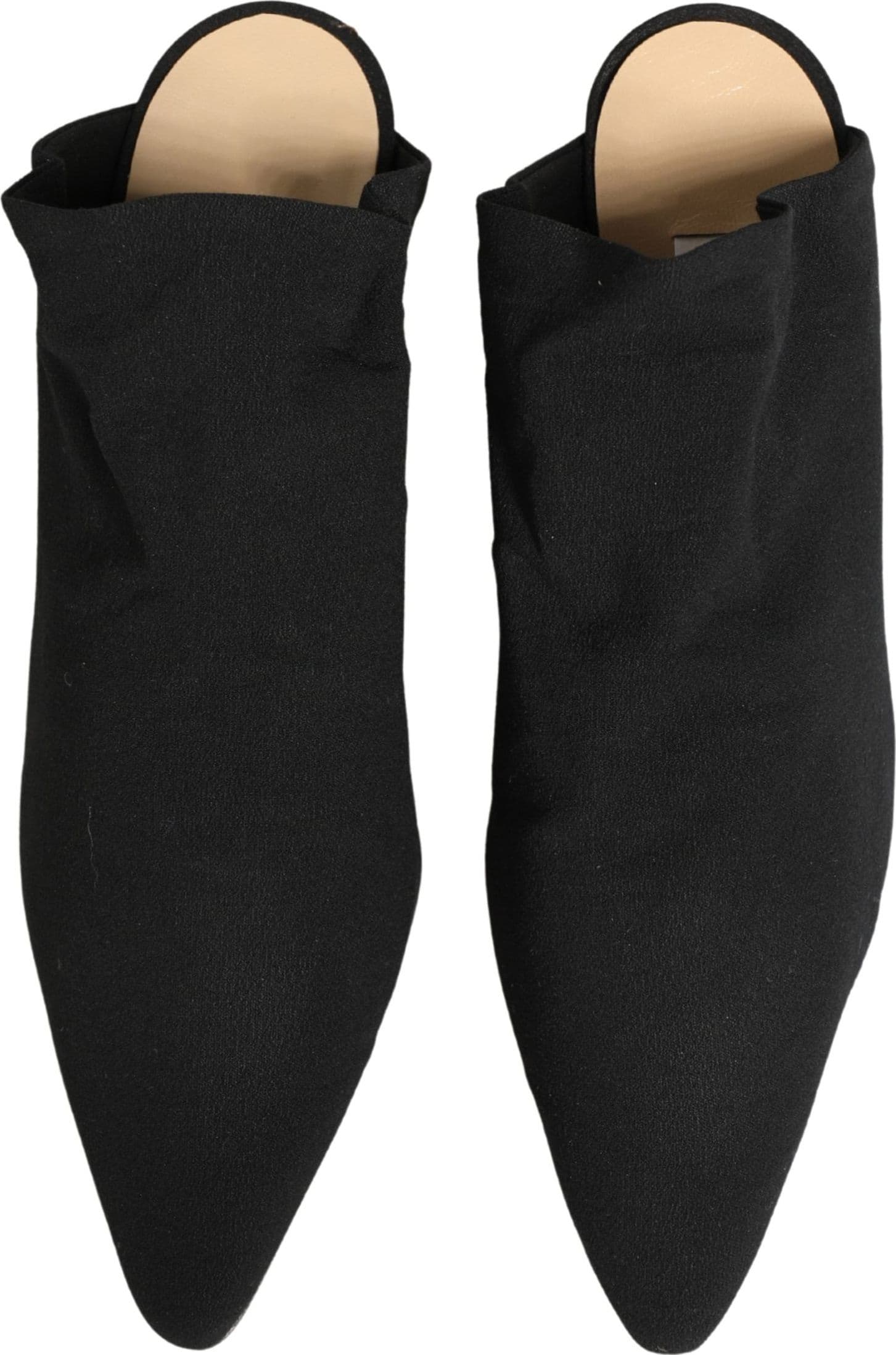 Dolce & Gabbana Black Suede Heel Mule Shoes - 2