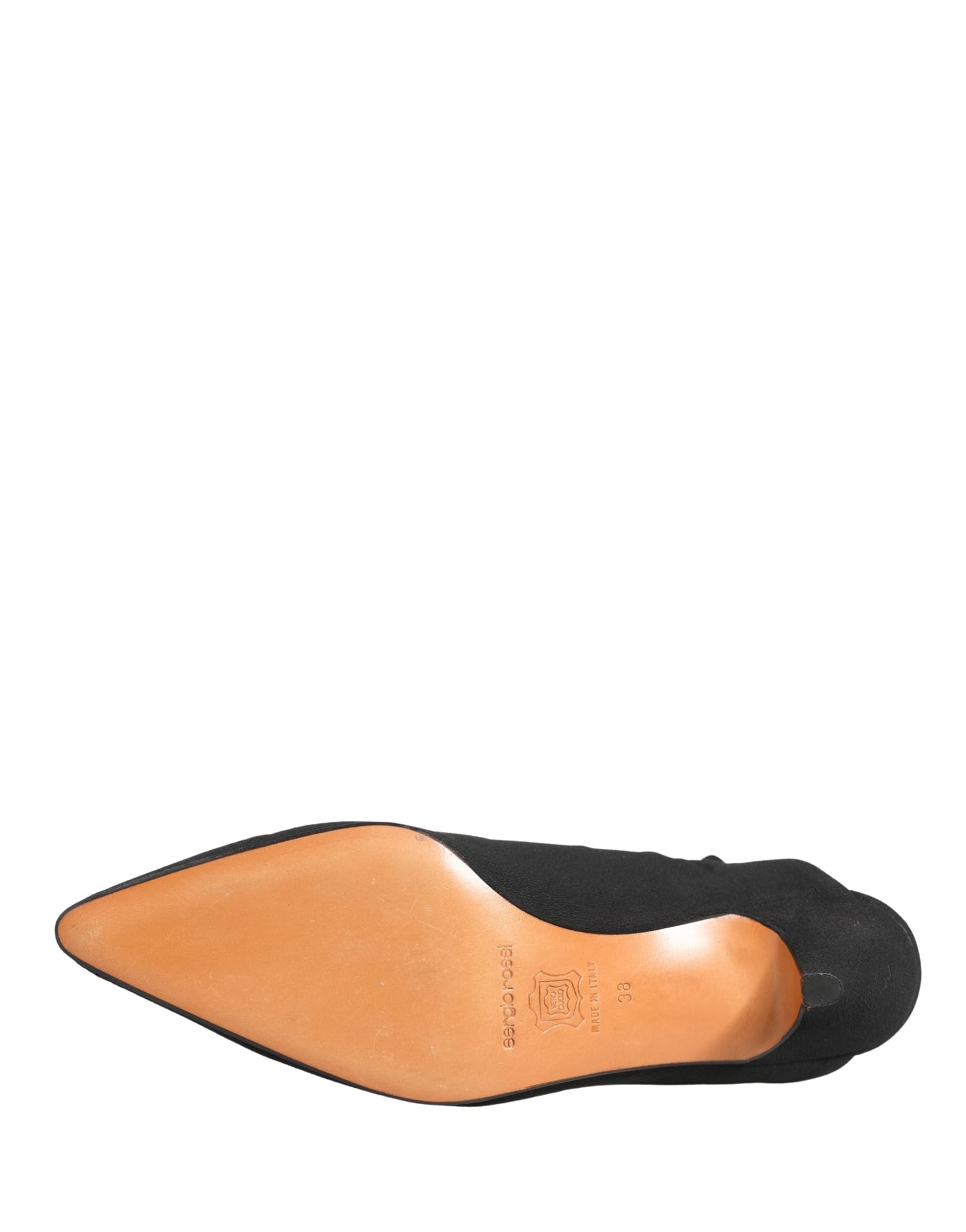 Dolce & Gabbana Black Suede Heel Mule Shoes - 8
