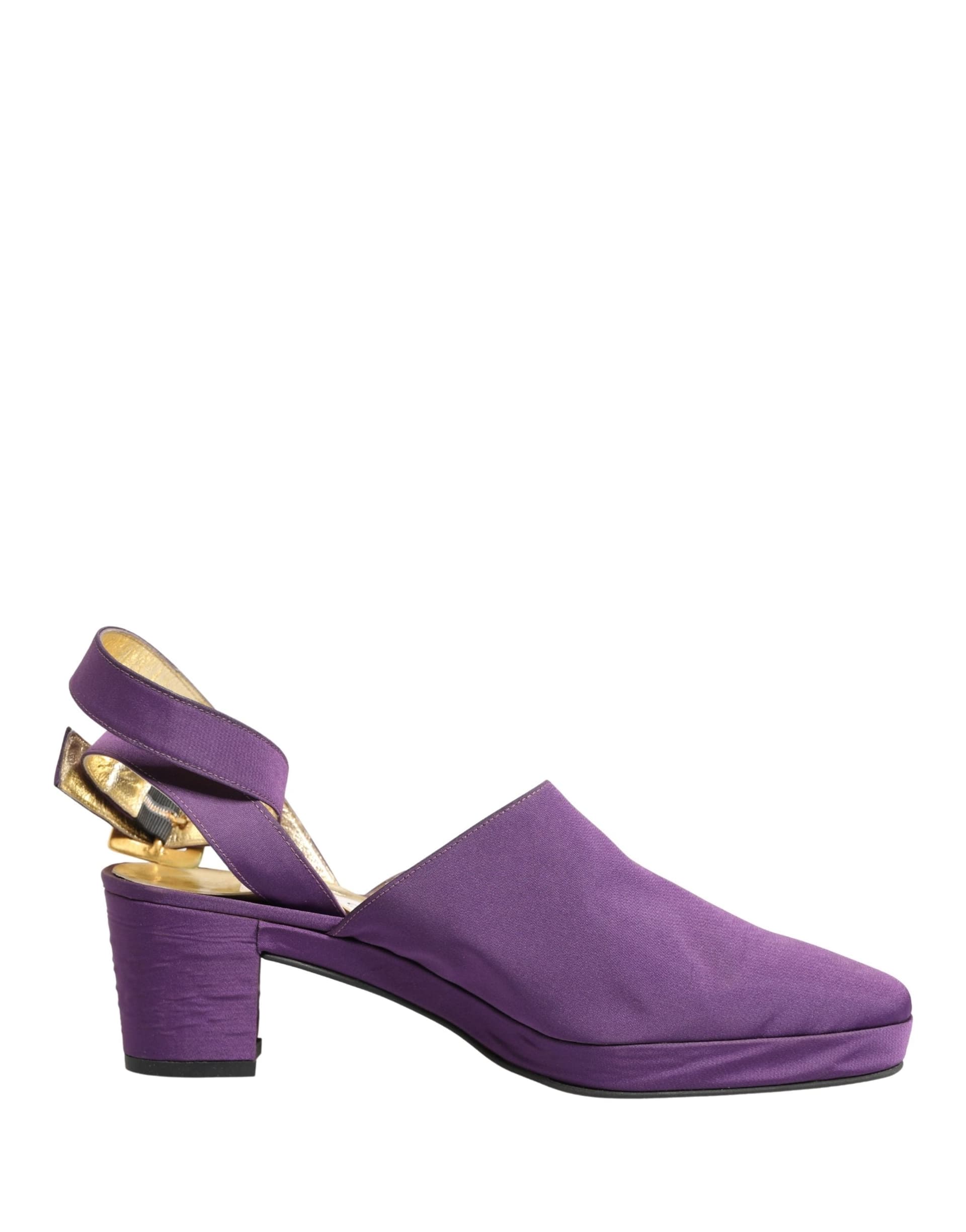 Dolce & Gabbana Purple Suede Sandals Shoes - 7