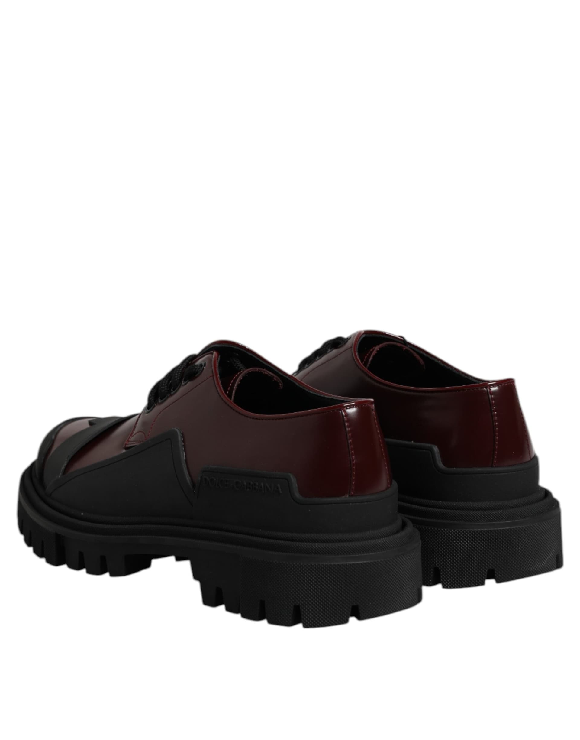 Dolce & Gabbana Red Leather Lace Up Trekking Dress Shoes - 4
