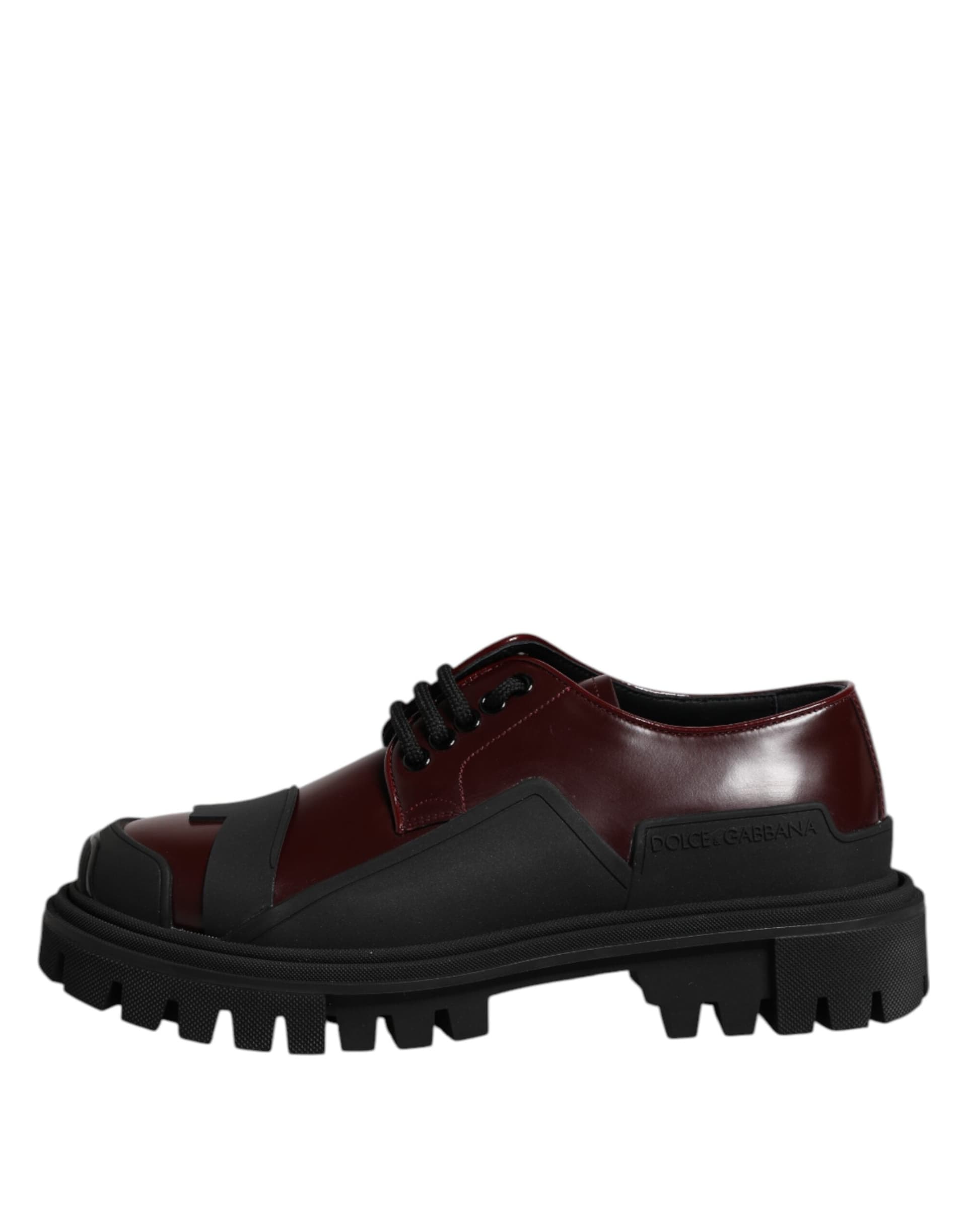 Dolce & Gabbana Red Leather Lace Up Trekking Dress Shoes - 5