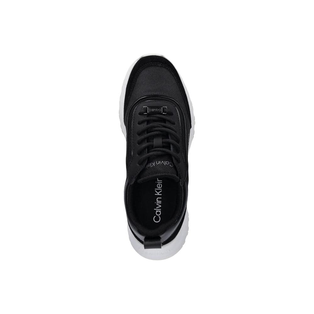 Calvin Klein Black Leather Athletic Sneakers - 4