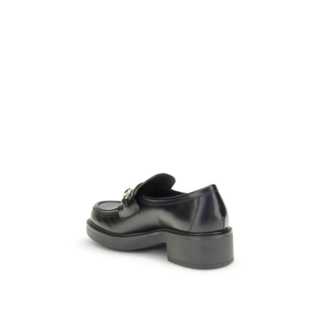 Gucci Black Calf Leather Bos Taurus Slip-On Loafers - 3