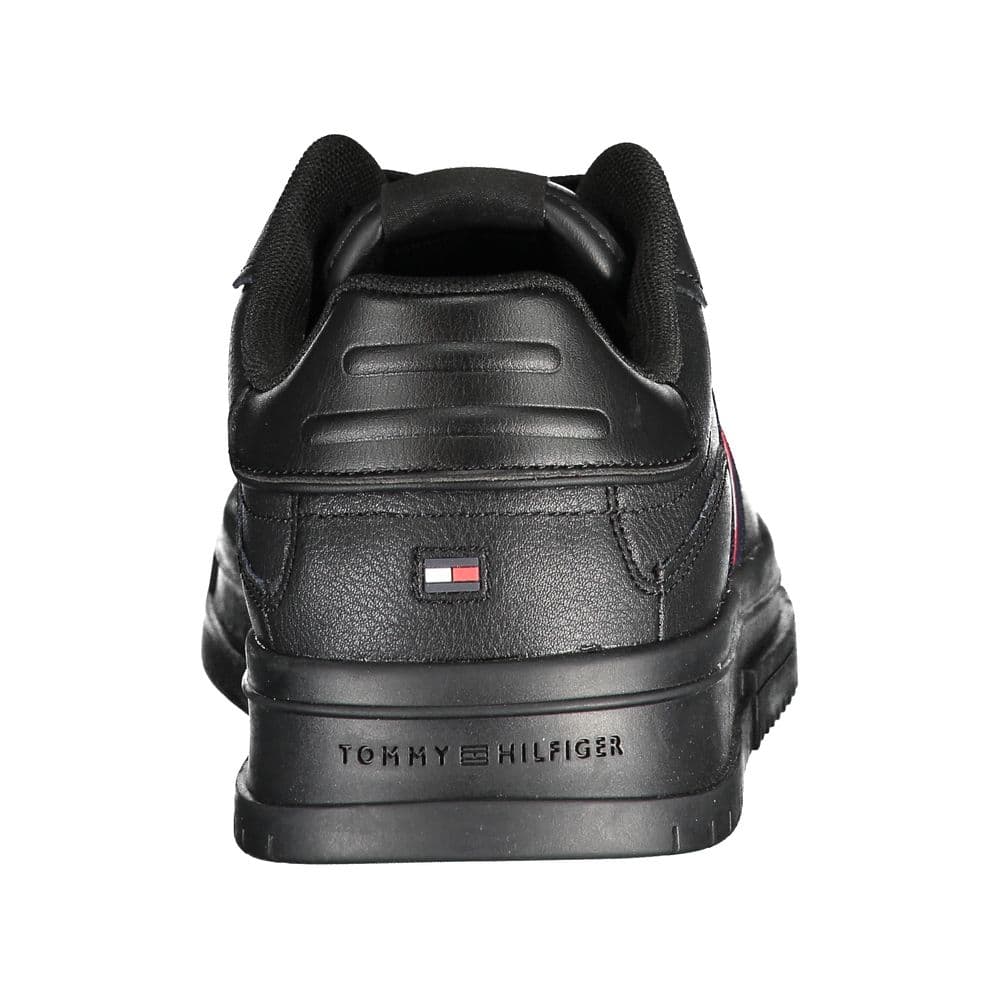 Tommy Hilfiger Black Leather Men's Sneaker - 2