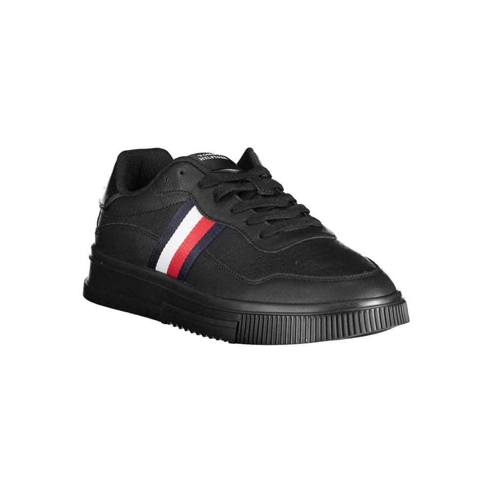 Tommy Hilfiger Black Leather Men's Sneaker - 3