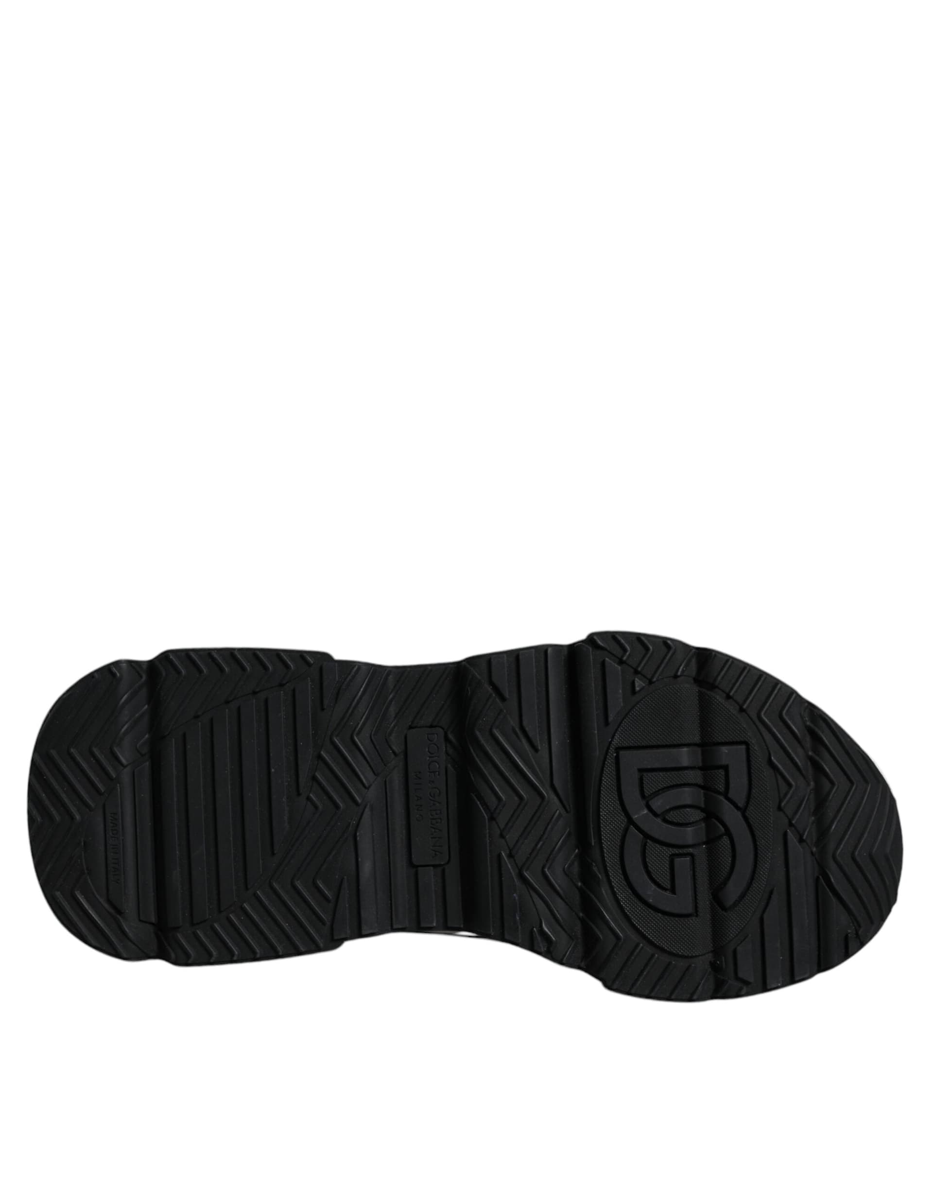 Dolce & Gabbana White Black Logo Plaque Daymaster Sneakers Shoes - 7