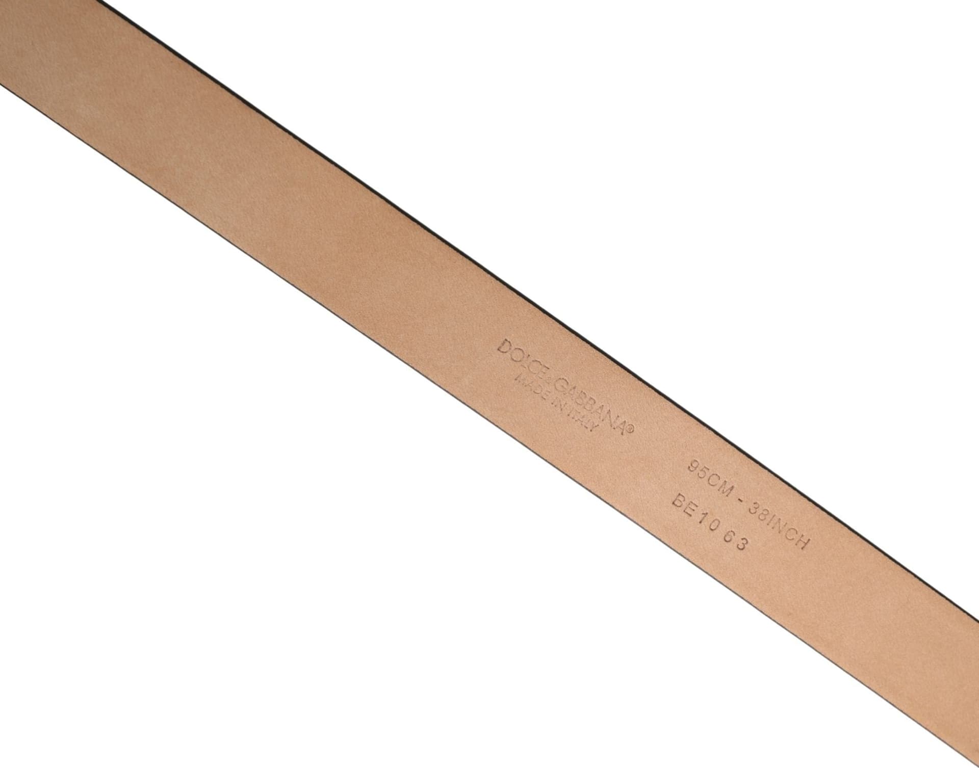 Dolce & Gabbana Black Classic Leather Gold Metal Buckle Belt - 6