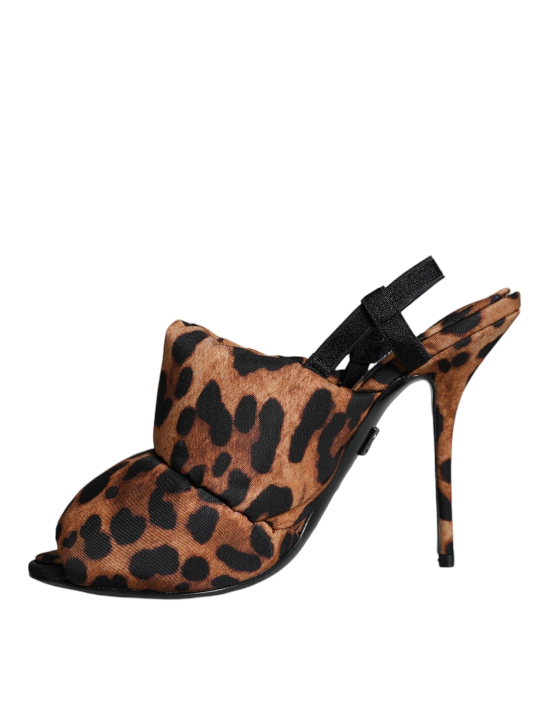 Dolce & Gabbana Brown Leopard Keira Slingback Sandals Shoes - 4