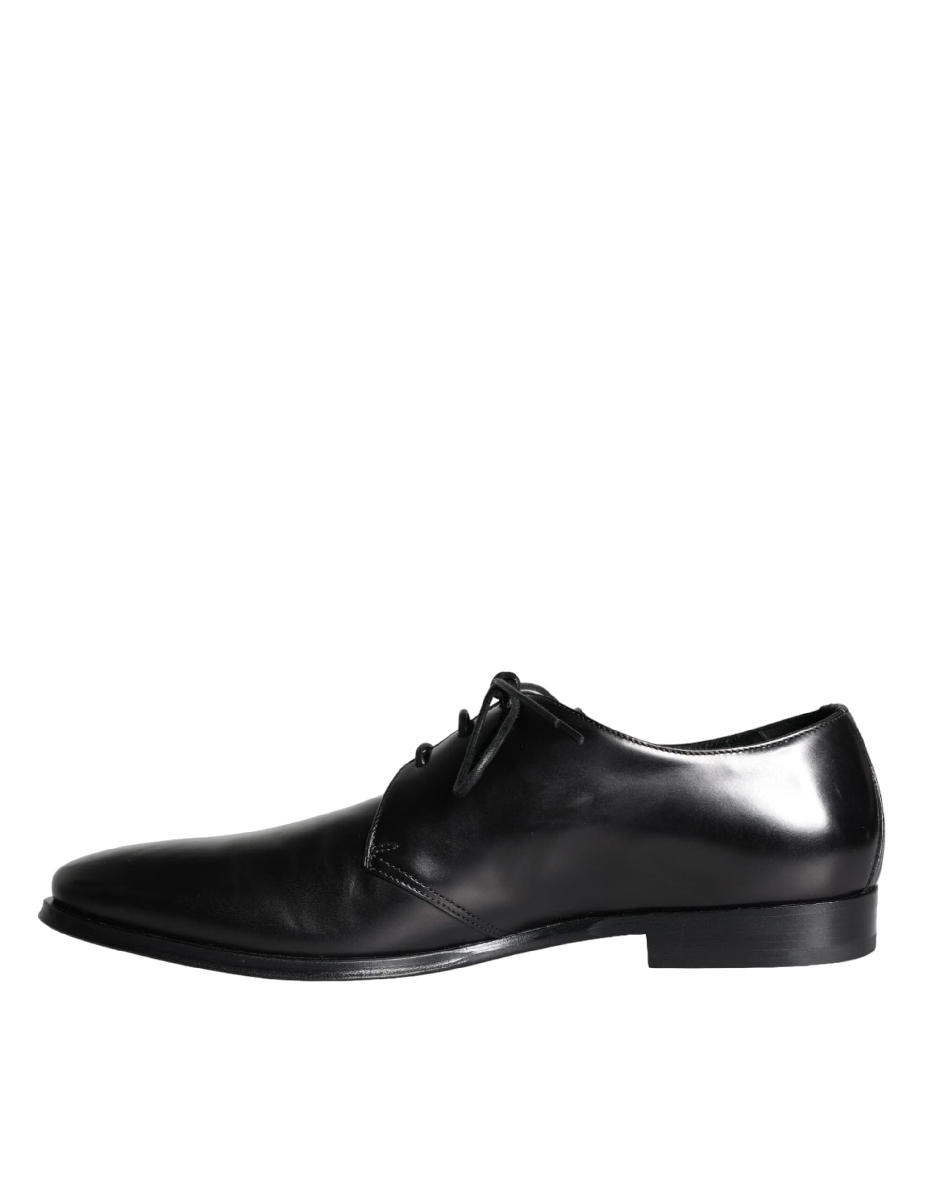 Dolce & Gabbana Black Calfskin Leather Derby Men Dress Shoes - 5