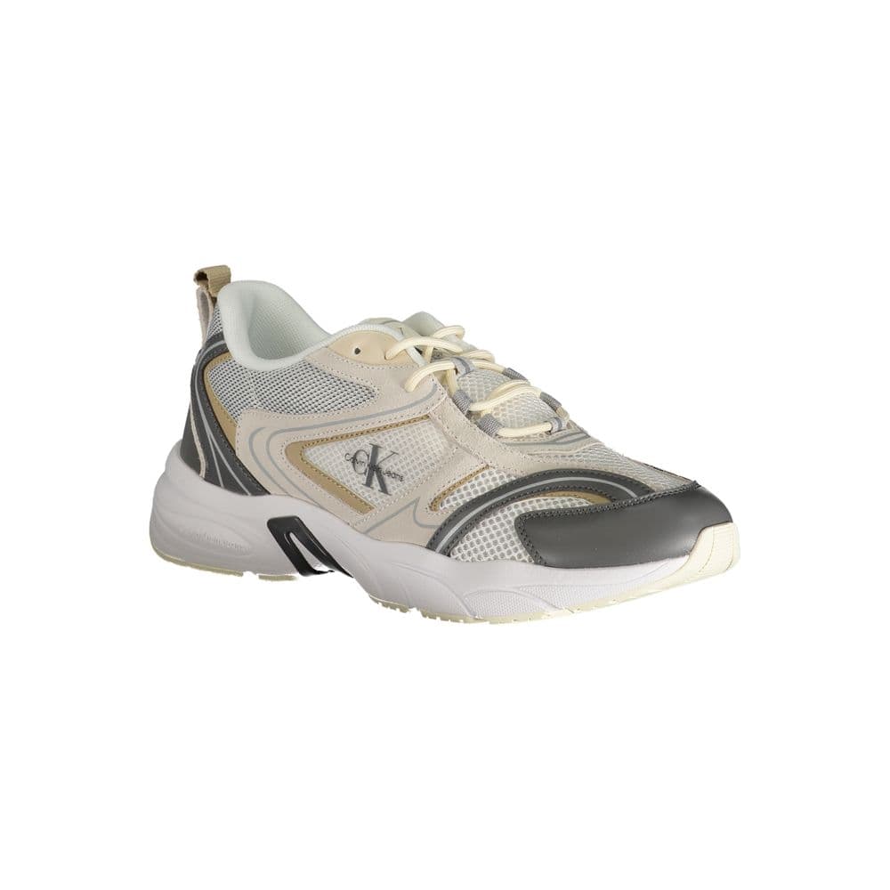 Calvin Klein Beige Polyurethane Men Sneaker - 2
