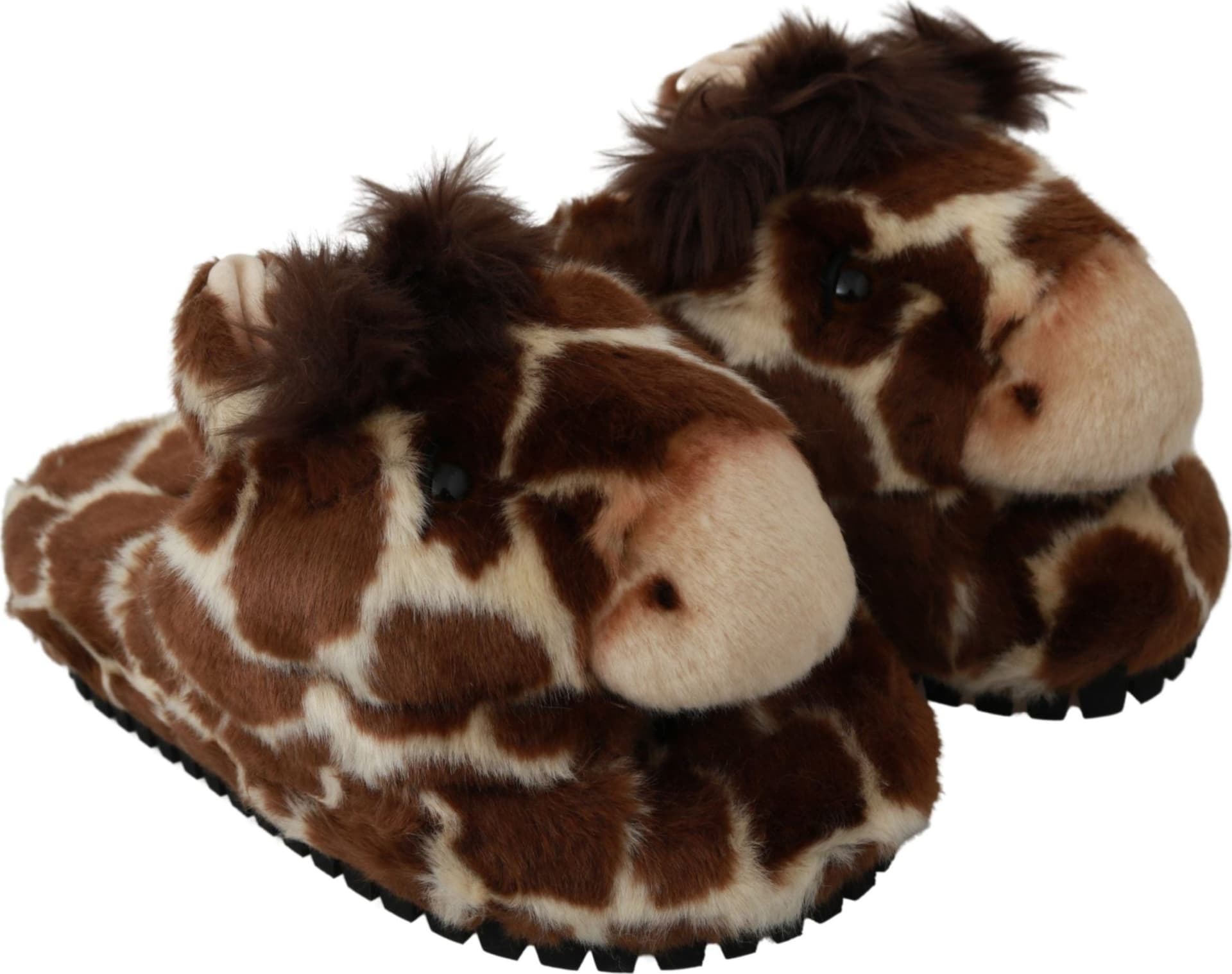 Dolce & Gabbana Brown Giraffe Slippers Flats Sandals Shoes - 3
