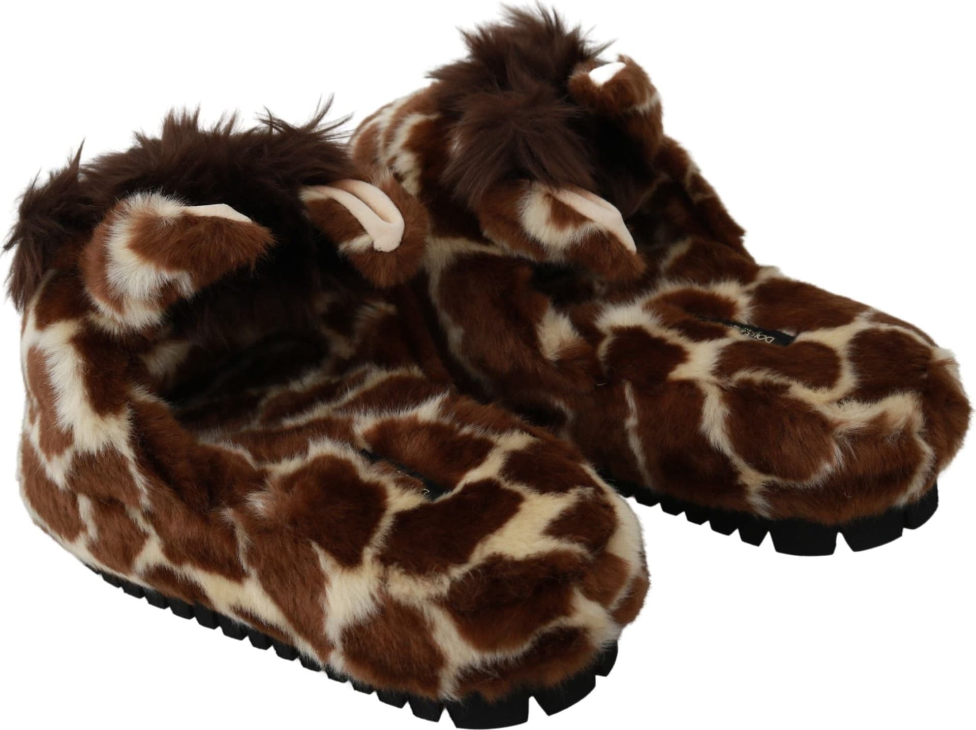 Dolce & Gabbana Brown Giraffe Slippers Flats Sandals Shoes - 4
