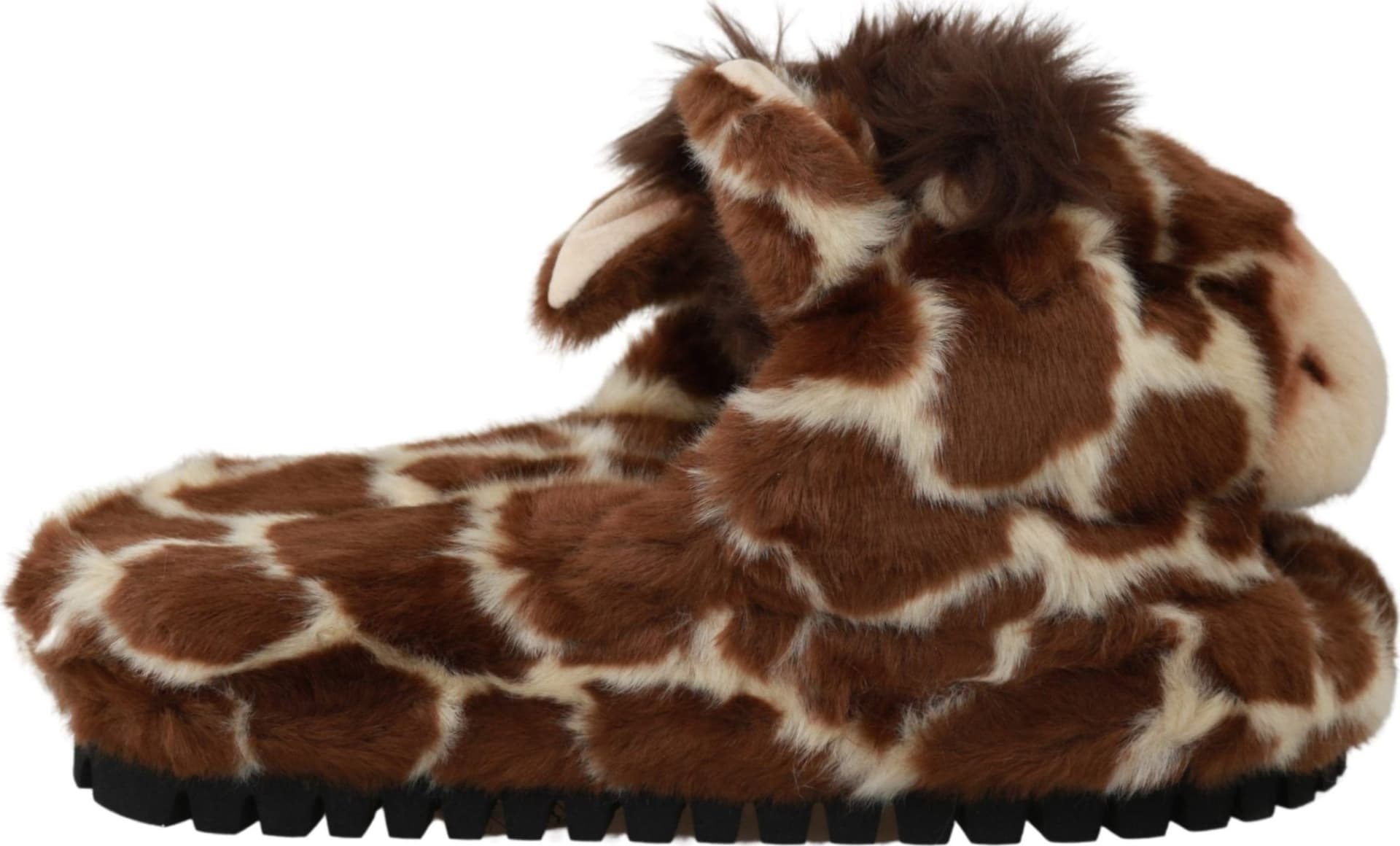 Dolce & Gabbana Brown Giraffe Slippers Flats Sandals Shoes - 5