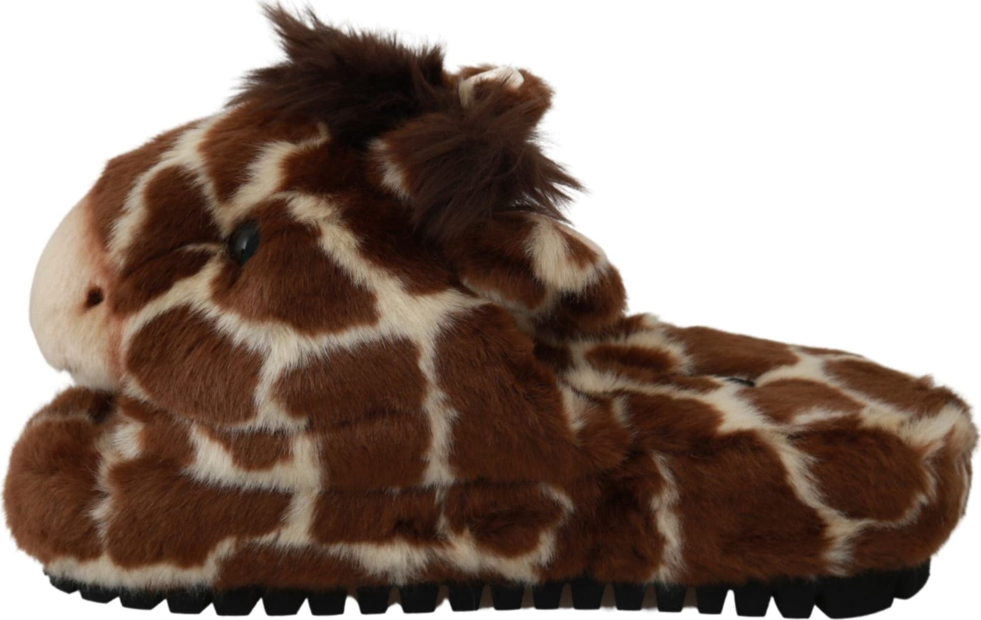 Dolce & Gabbana Brown Giraffe Slippers Flats Sandals Shoes - 6