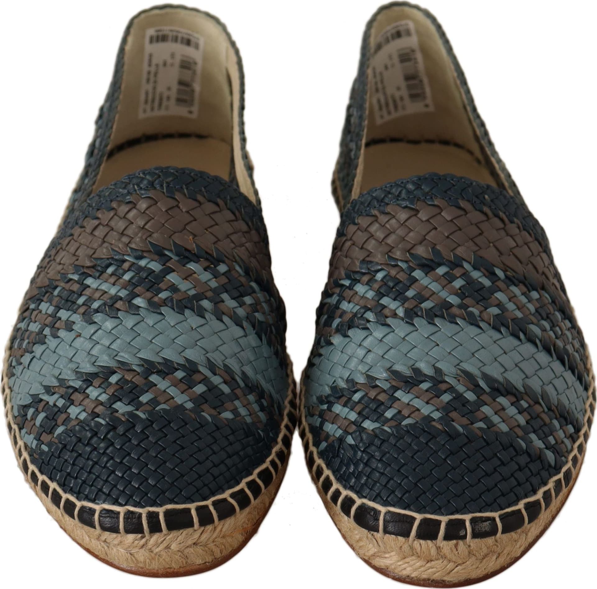 Dolce & Gabbana Blue Gray Slip On Buffalo Espadrille Shoes - 5