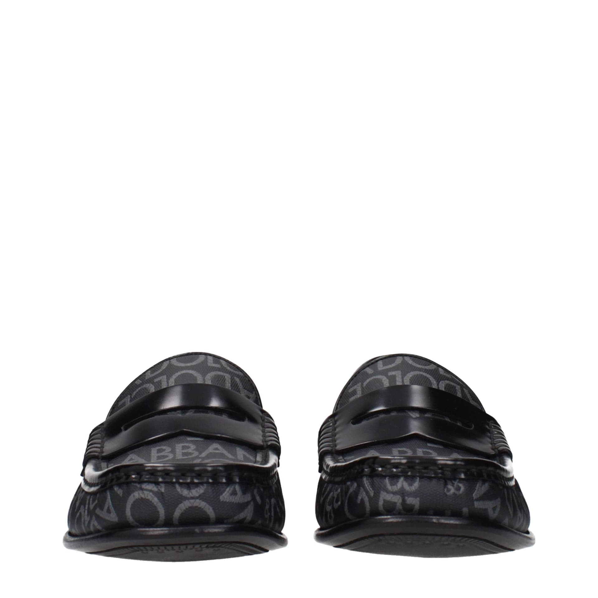 Dolce & Gabbana Black Fabric Slip-On Loafers - 3