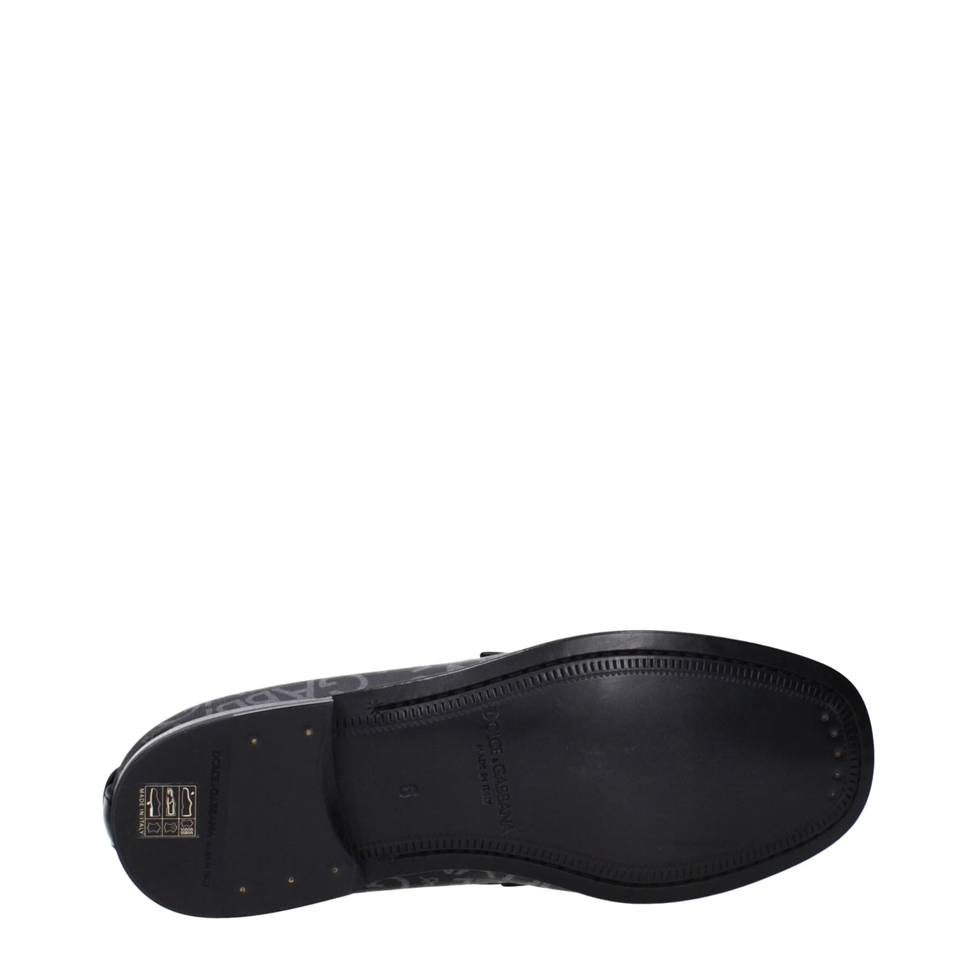 Dolce & Gabbana Black Fabric Slip-On Loafers - 5