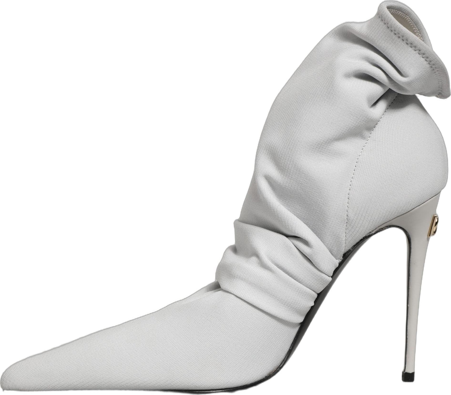 Dolce & Gabbana Gray Stretch Socks Heels Ankle Boots Shoes - 5
