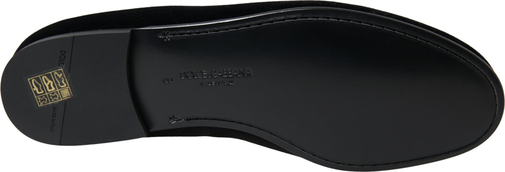 Dolce & Gabbana Black Velvet Loafers Formal Shoes - 4