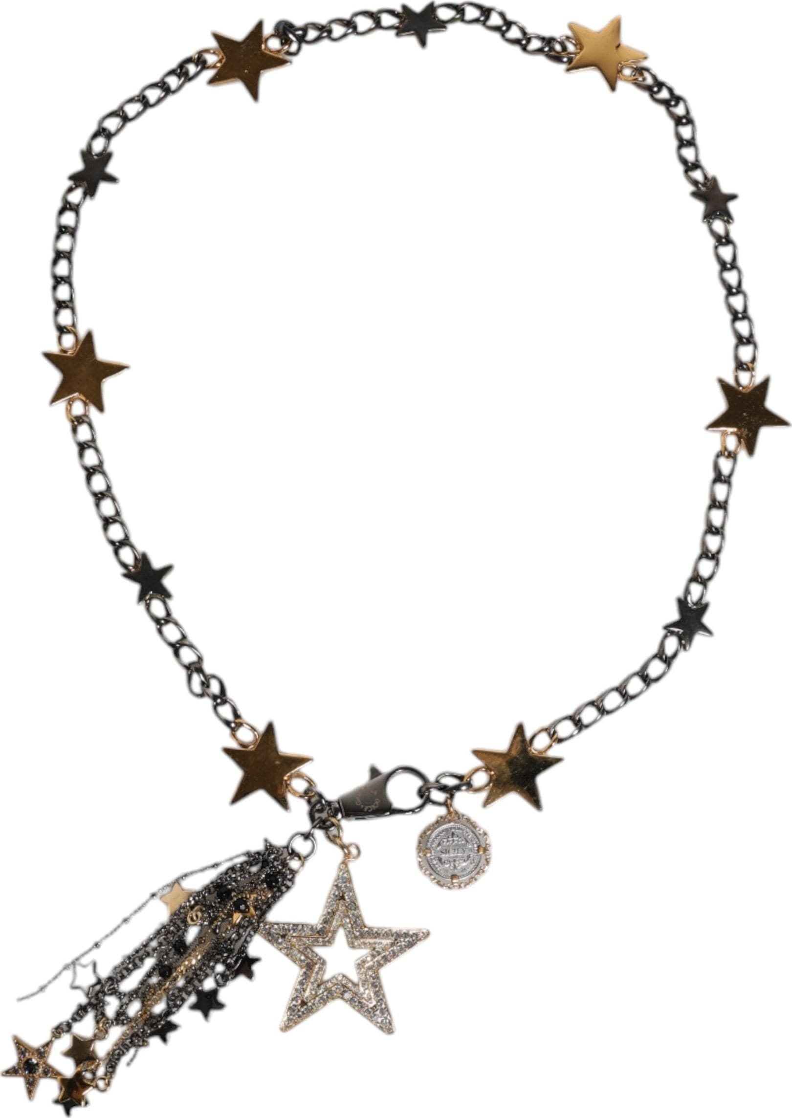 Dolce & Gabbana Silver Gold Brass Embellished Waist Chain Belt - 2