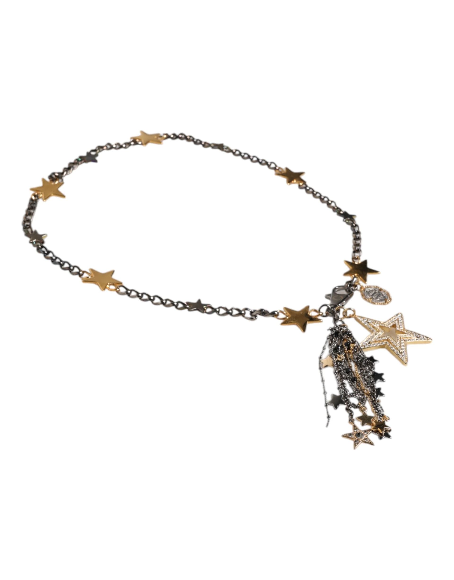 Dolce & Gabbana Silver Gold Brass Embellished Waist Chain Belt - 3