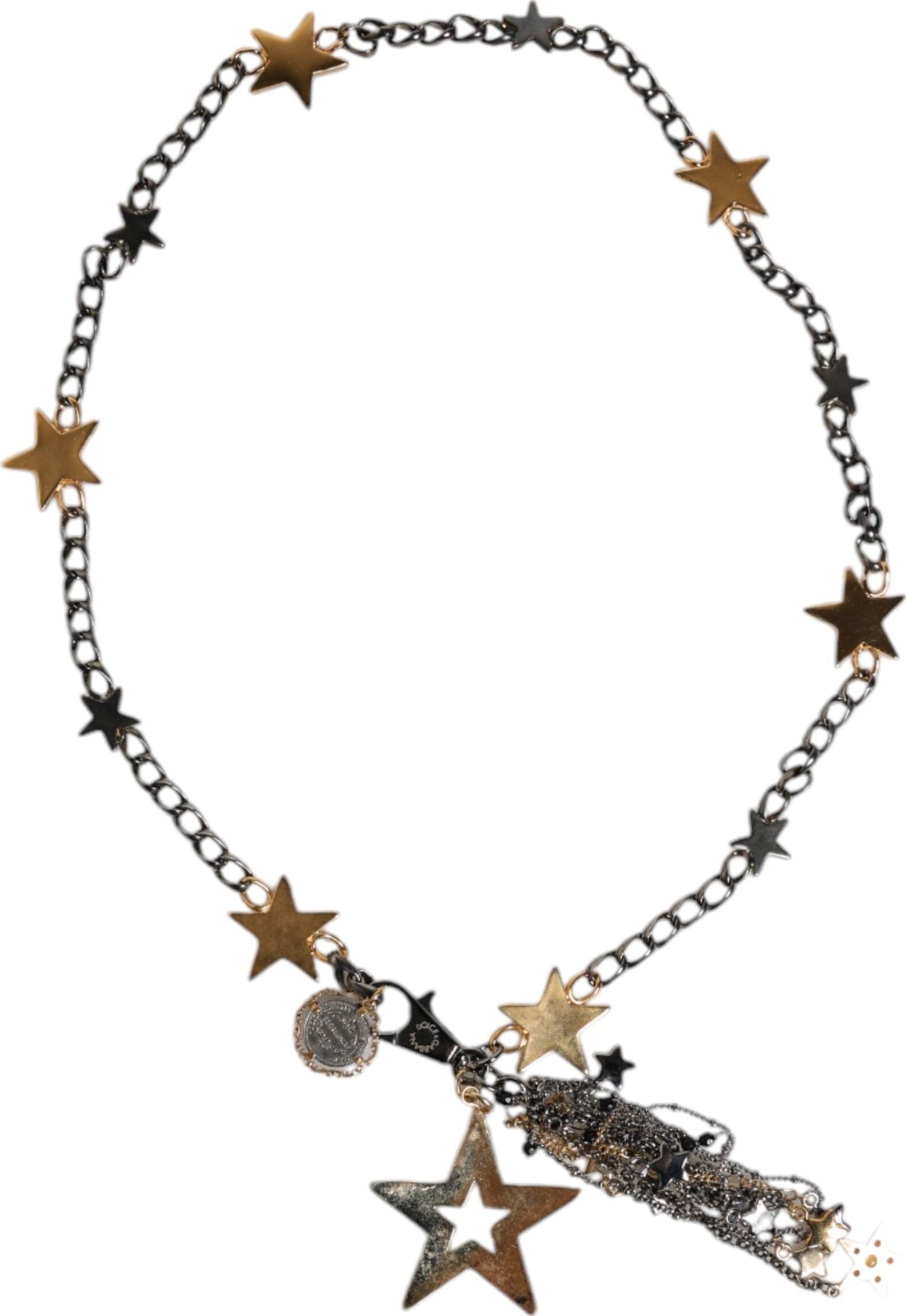 Dolce & Gabbana Silver Gold Brass Embellished Waist Chain Belt - 4