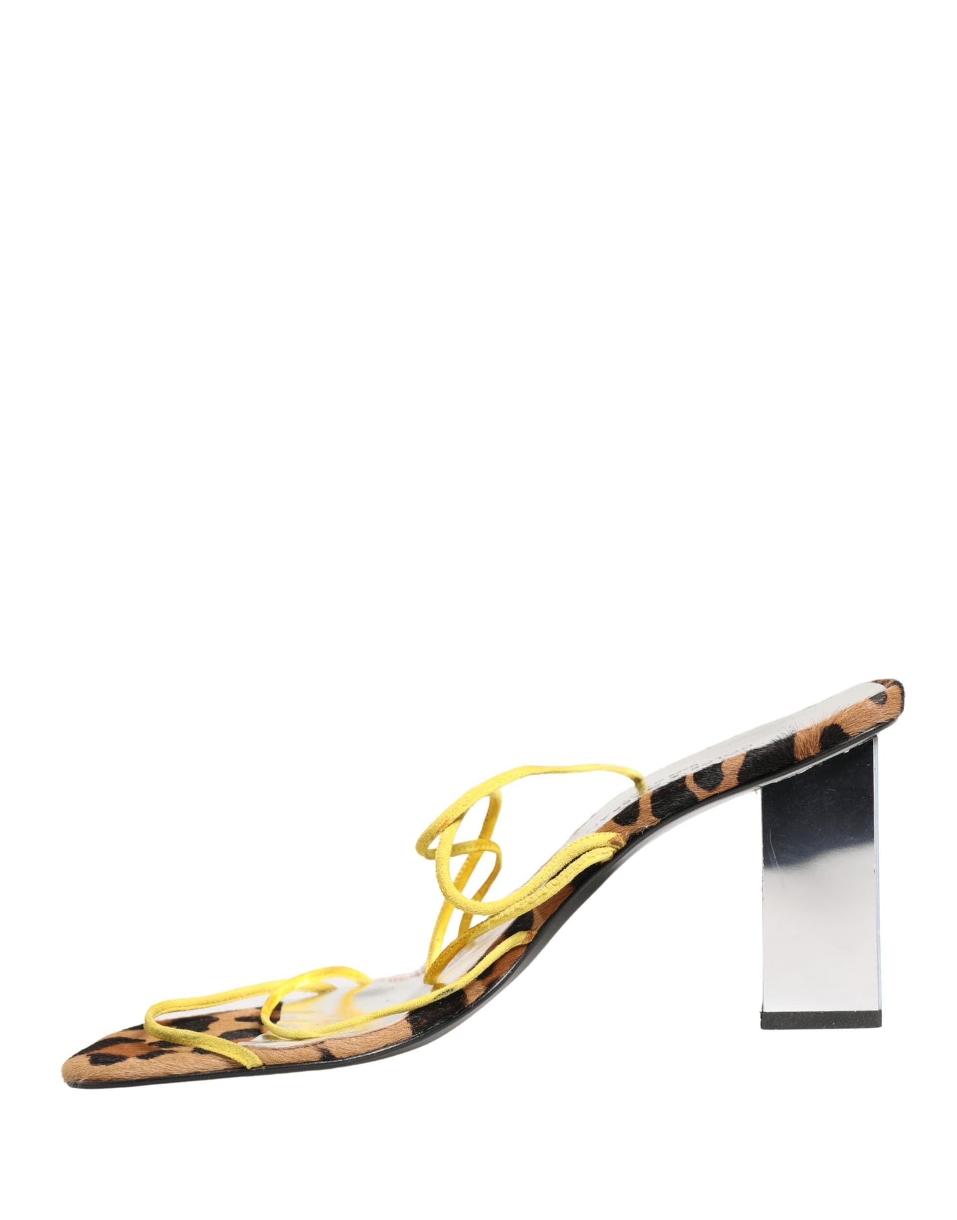 Dolce & Gabbana Multicolor Leather Block Heels Sandals Shoes - 3