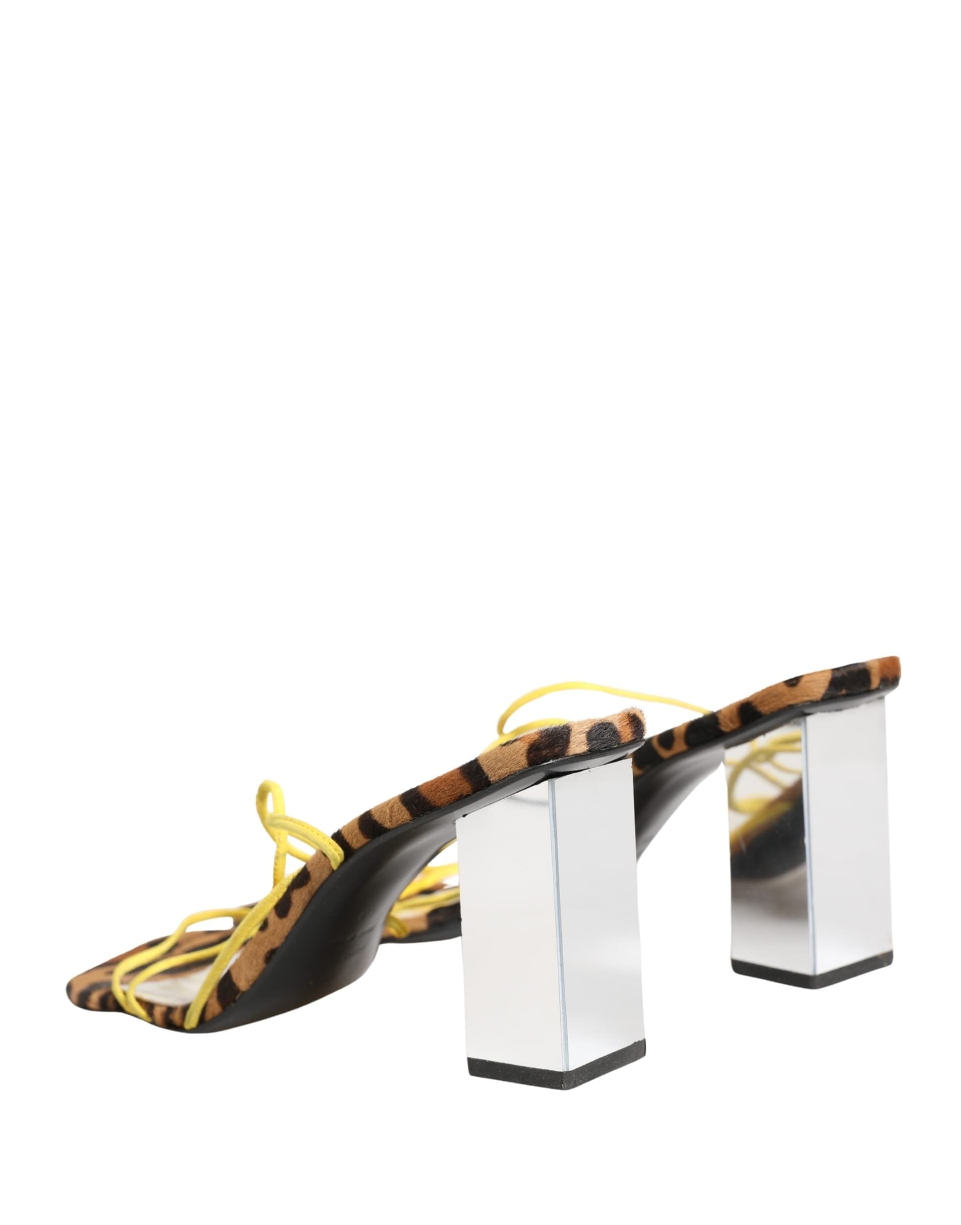 Dolce & Gabbana Multicolor Leather Block Heels Sandals Shoes - 4