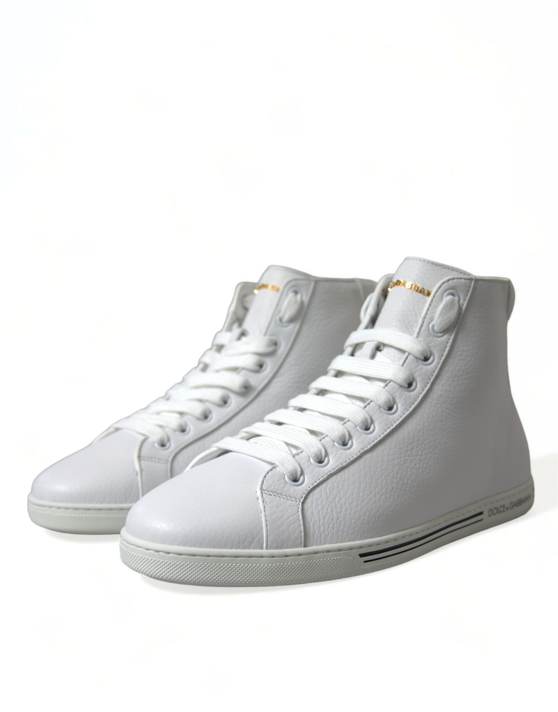 Dolce & Gabbana White Saint Tropez High Top Men Sneakers Shoes - 2