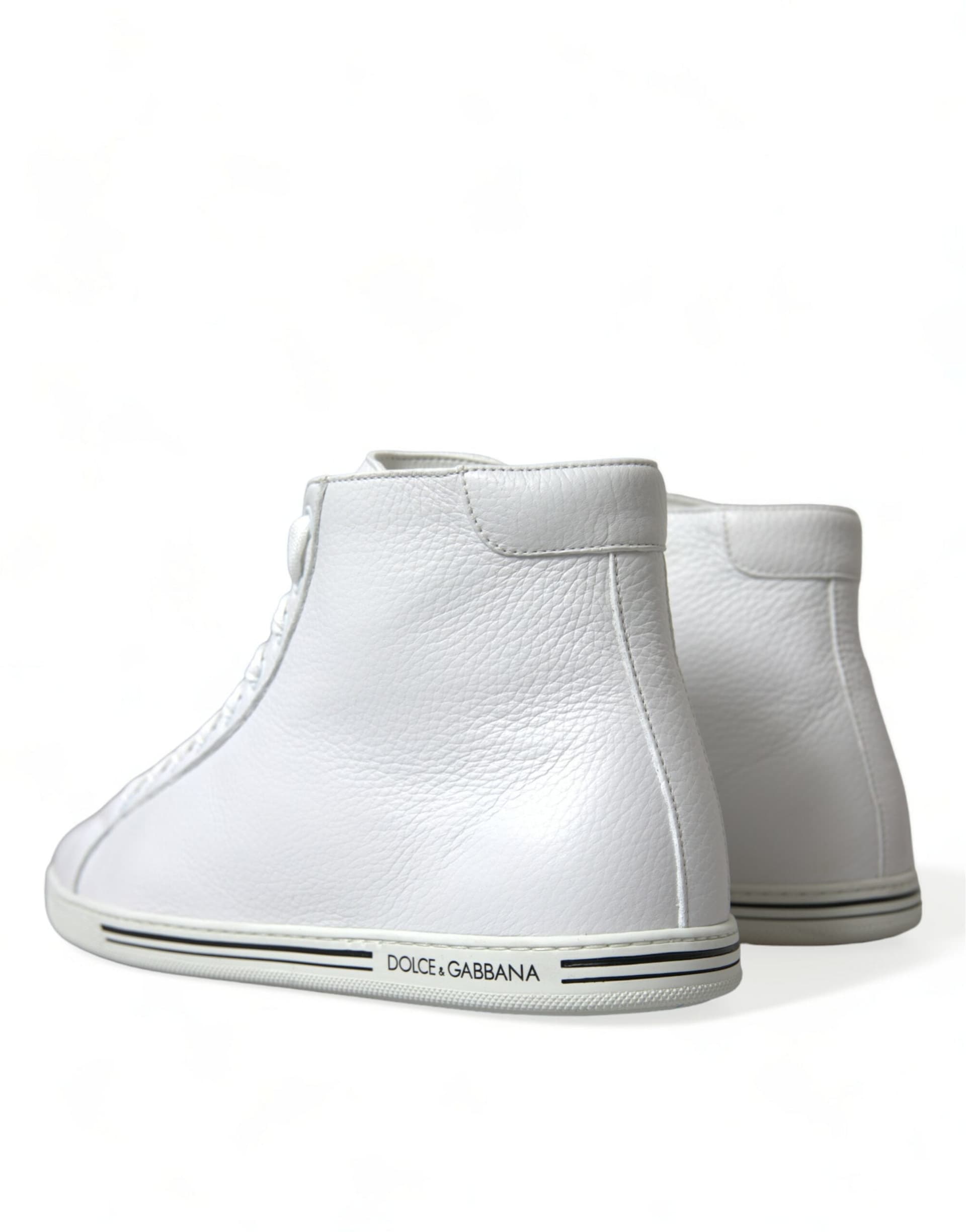 Dolce & Gabbana White Saint Tropez High Top Men Sneakers Shoes - 3