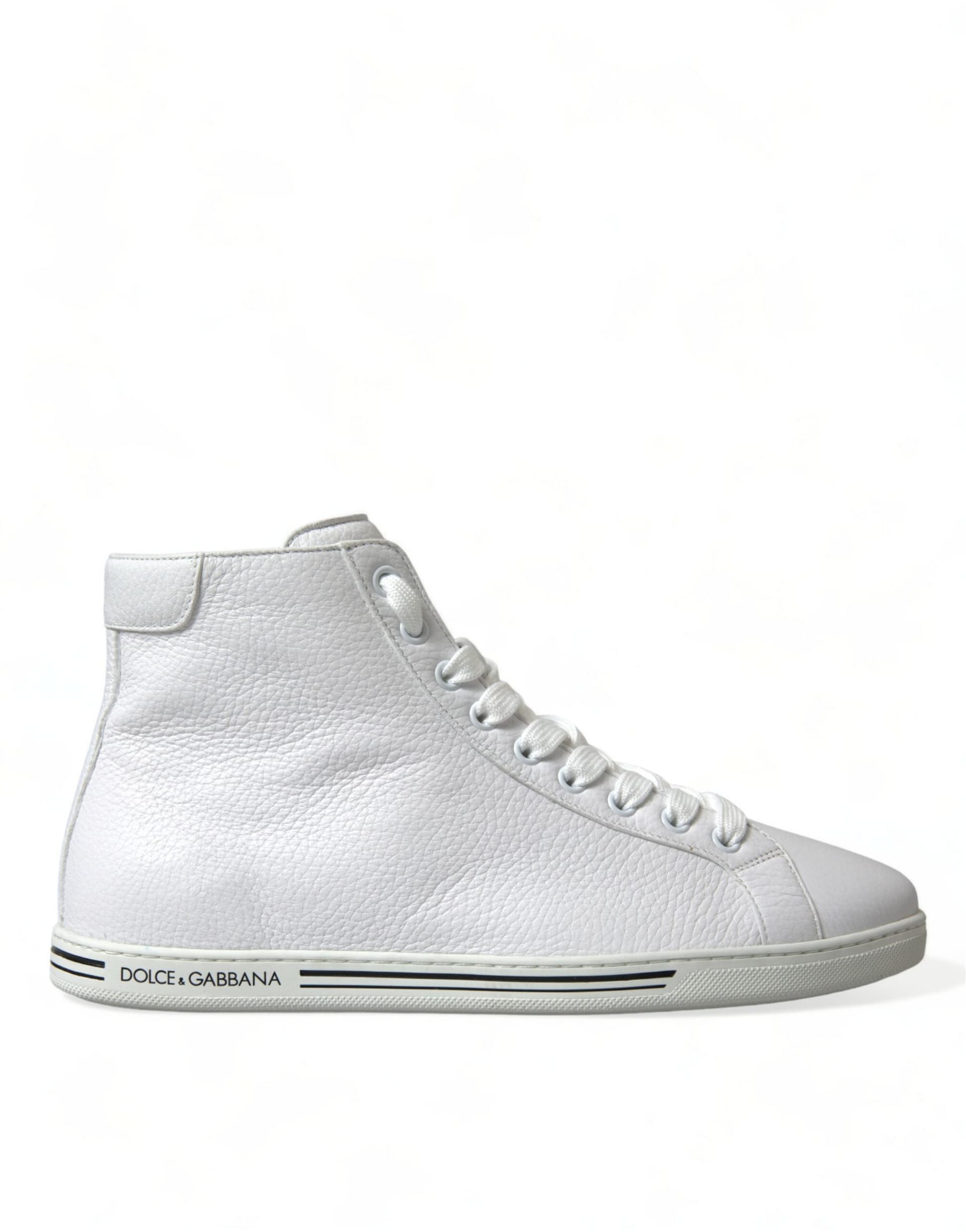 Dolce & Gabbana White Saint Tropez High Top Men Sneakers Shoes - 5
