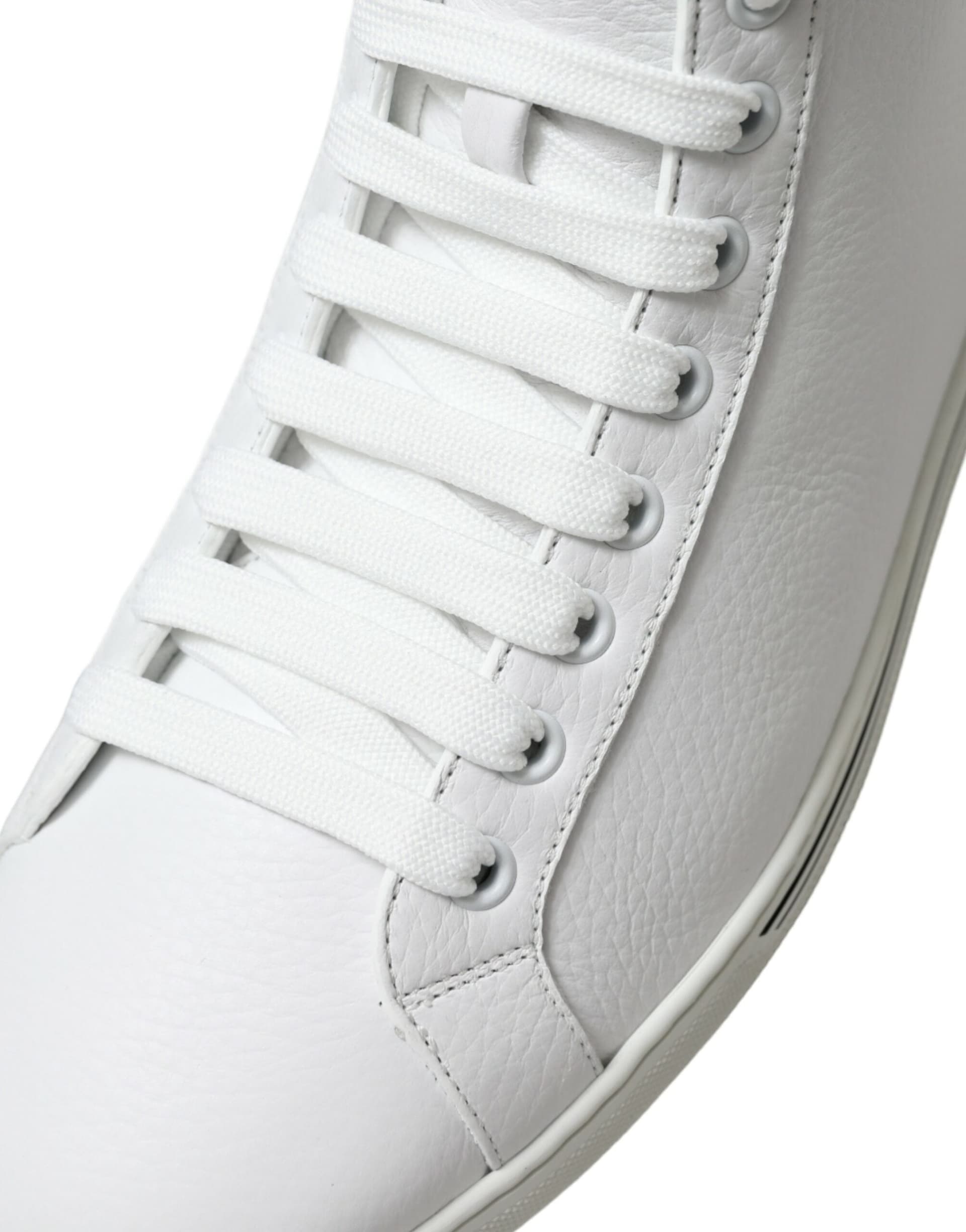 Dolce & Gabbana White Saint Tropez High Top Men Sneakers Shoes - 8