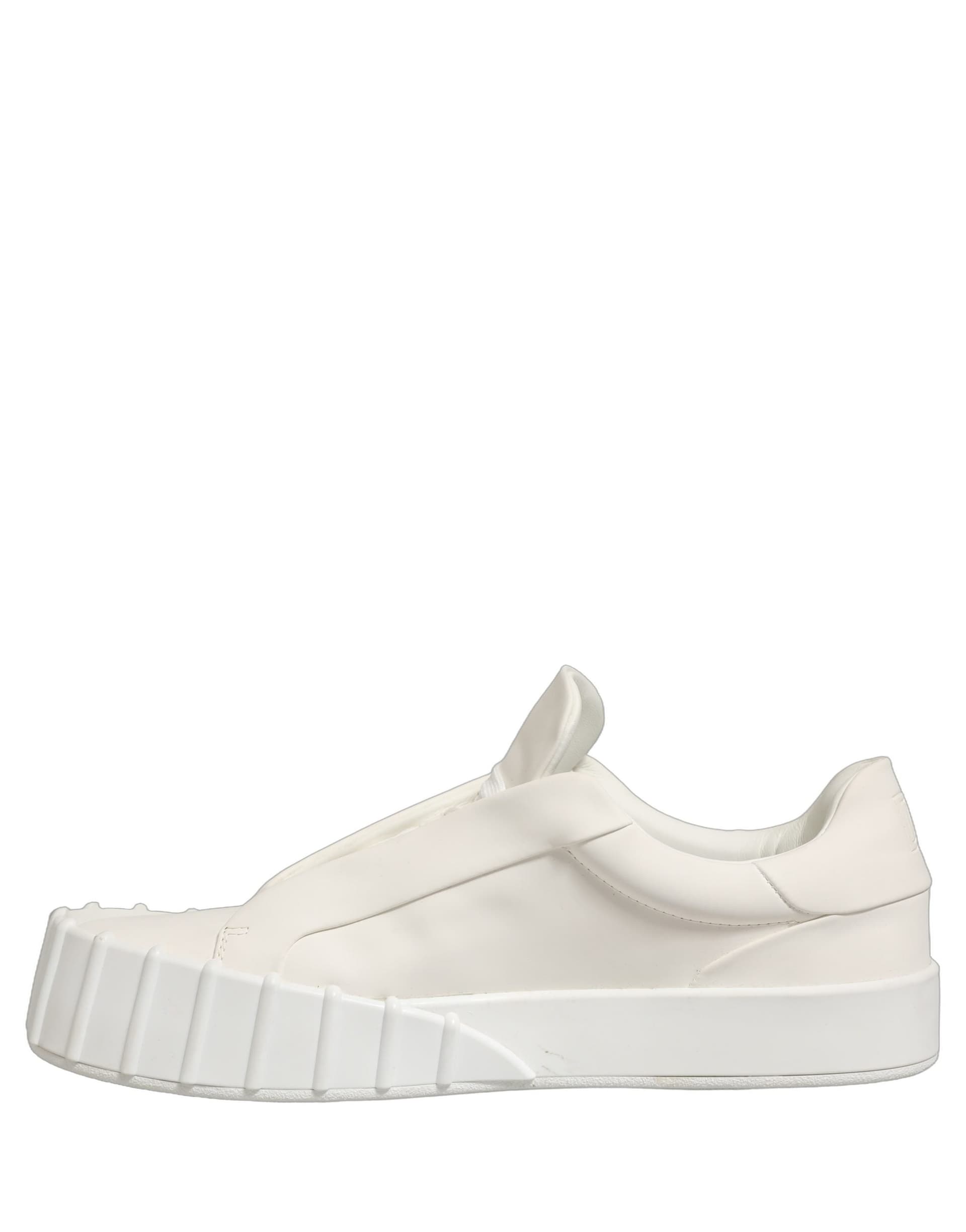 Dolce & Gabbana White Leather Low Top Lace Up Sneakers Shoes - 5