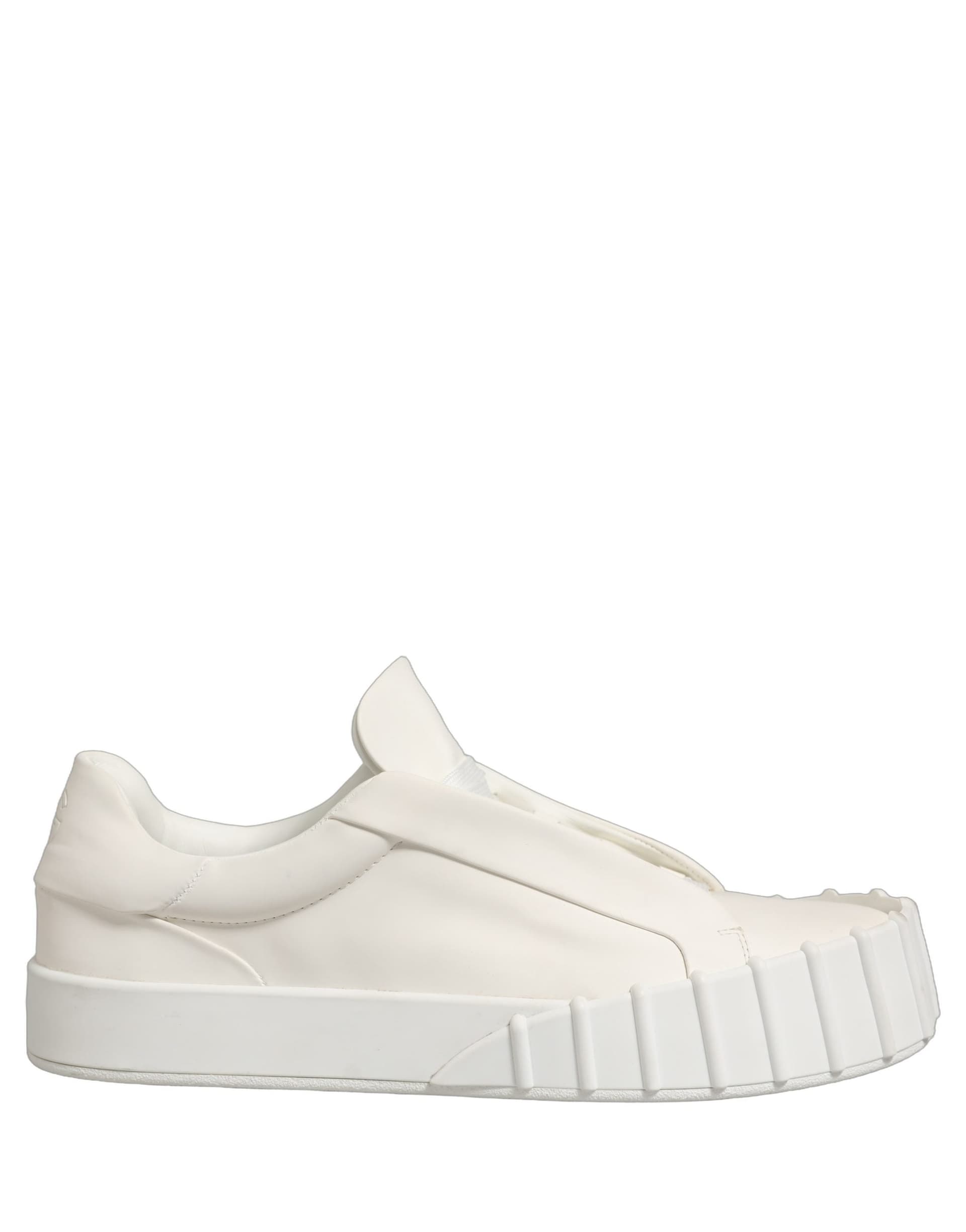 Dolce & Gabbana White Leather Low Top Lace Up Sneakers Shoes - 6