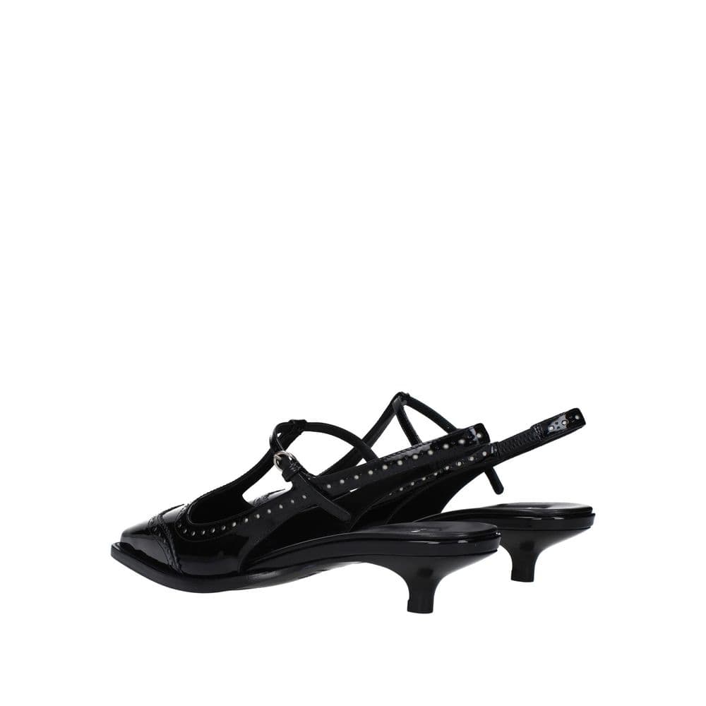 Miu Miu Black Calfskin Mid Heel Pumps - 3
