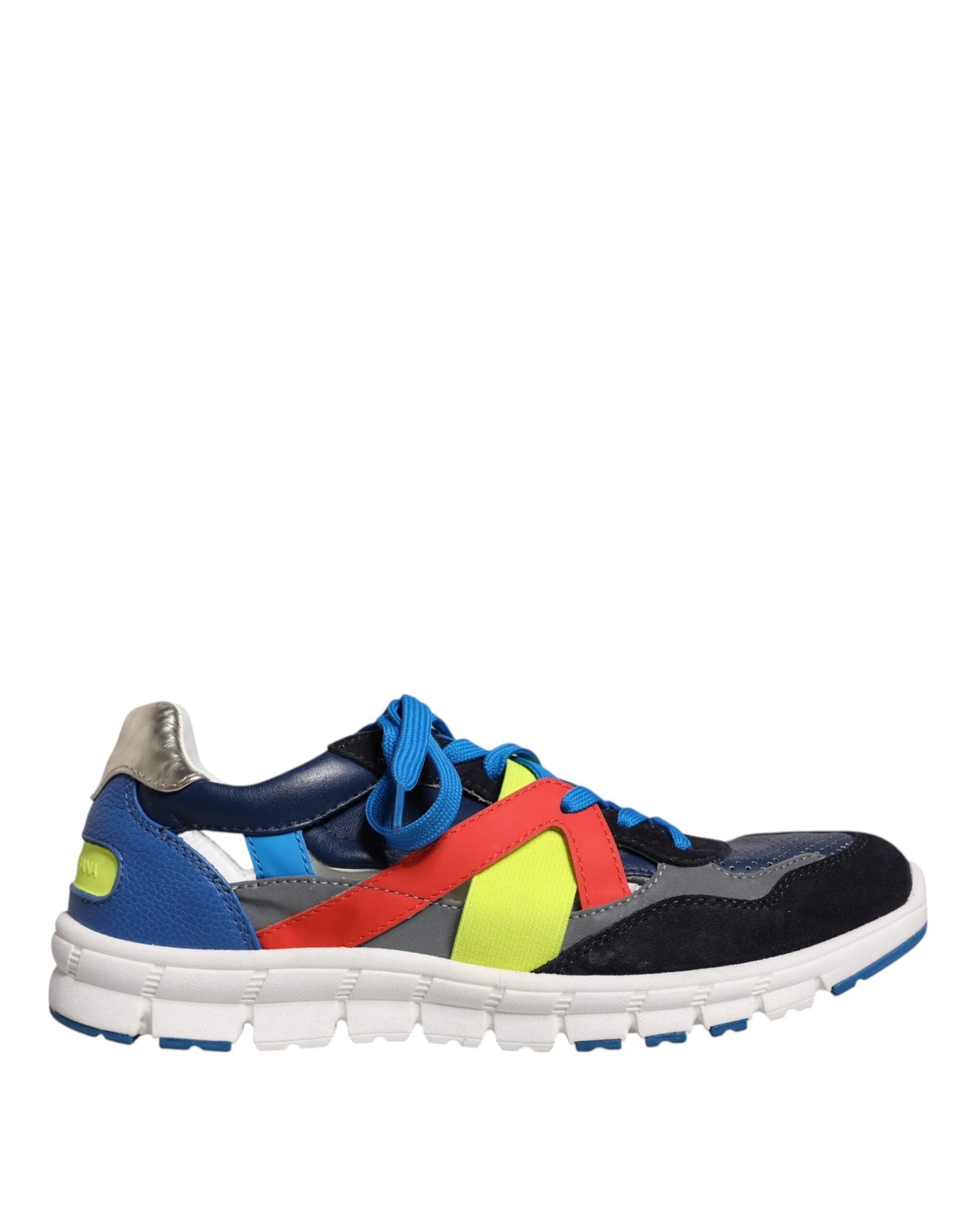 Dolce & Gabbana Multicolor Leather Suede Low Top Sneakers Shoes - 5